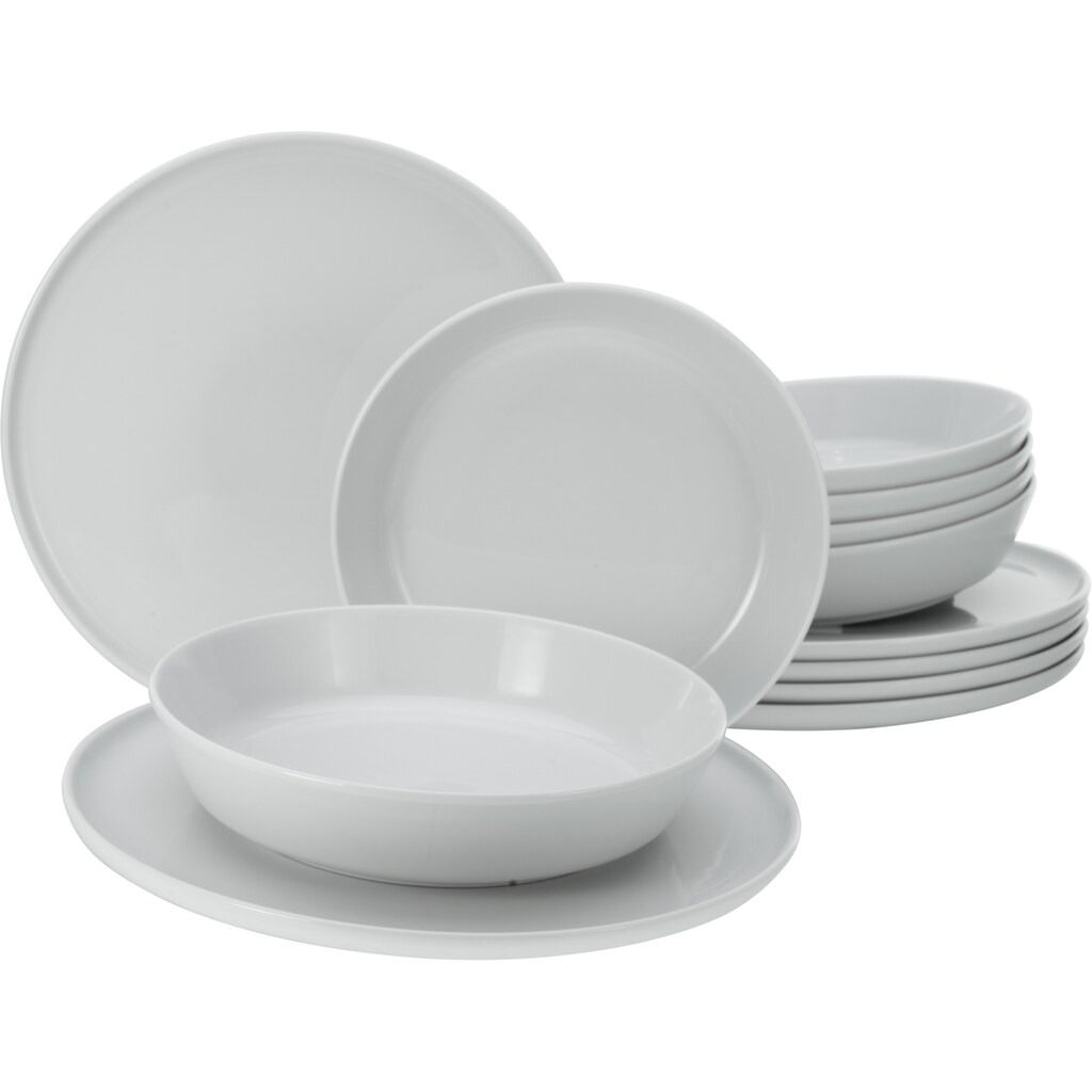 CreaTable Tafelservice »Geschirr-Set Chef Collection«, (Set, 12 tlg., Teller Set für 6 Personen)