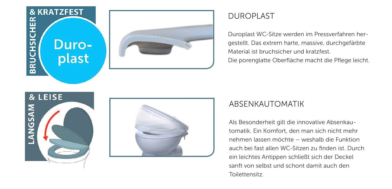 Eisl WC-Sitz »Mosaik«, Duroplast, Absenkautomatik, max. Belastung der Klobrille 150 kg