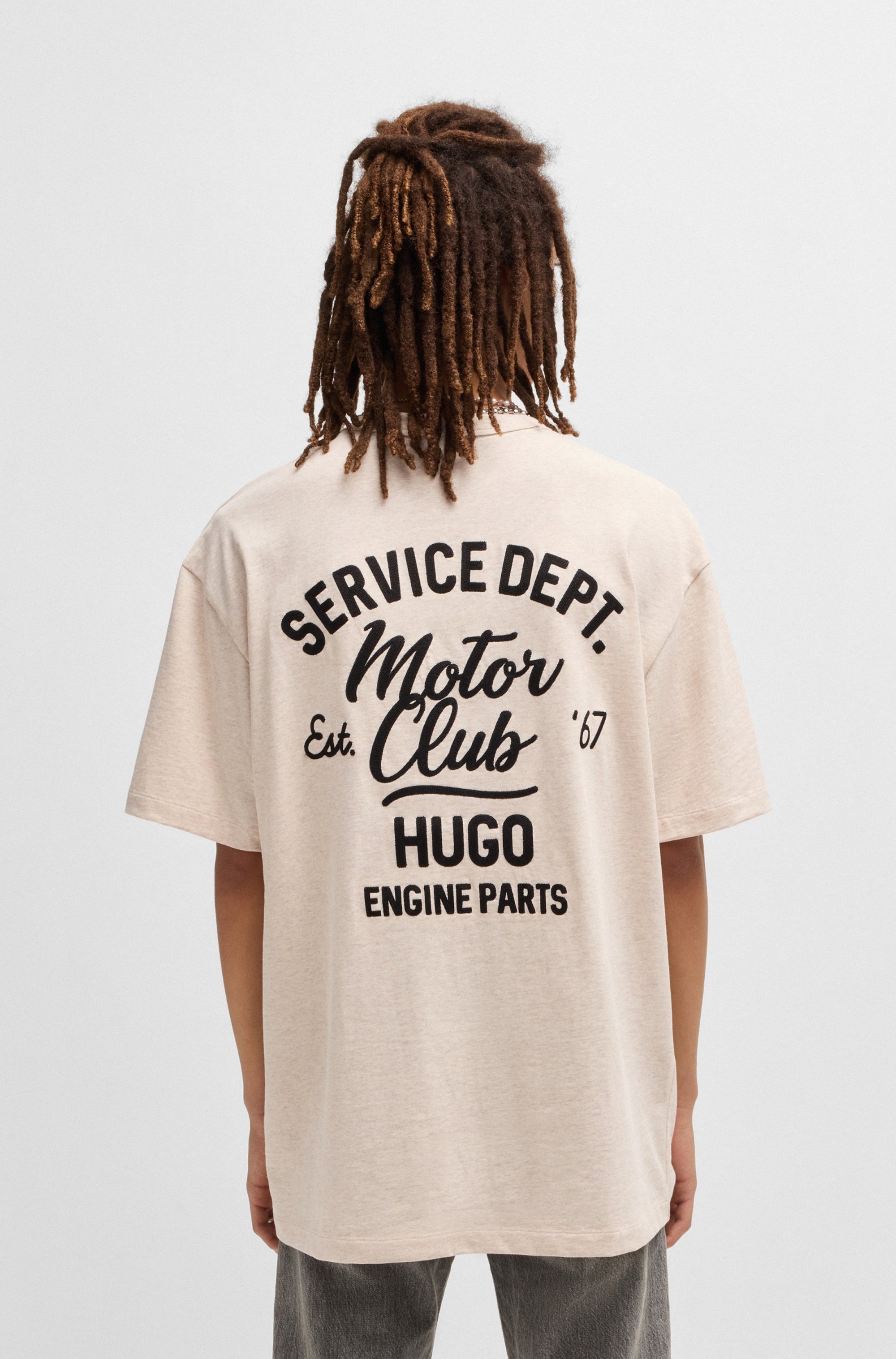 HUGO Blue T-Shirt »Nampie«, mit großem Aufdruck