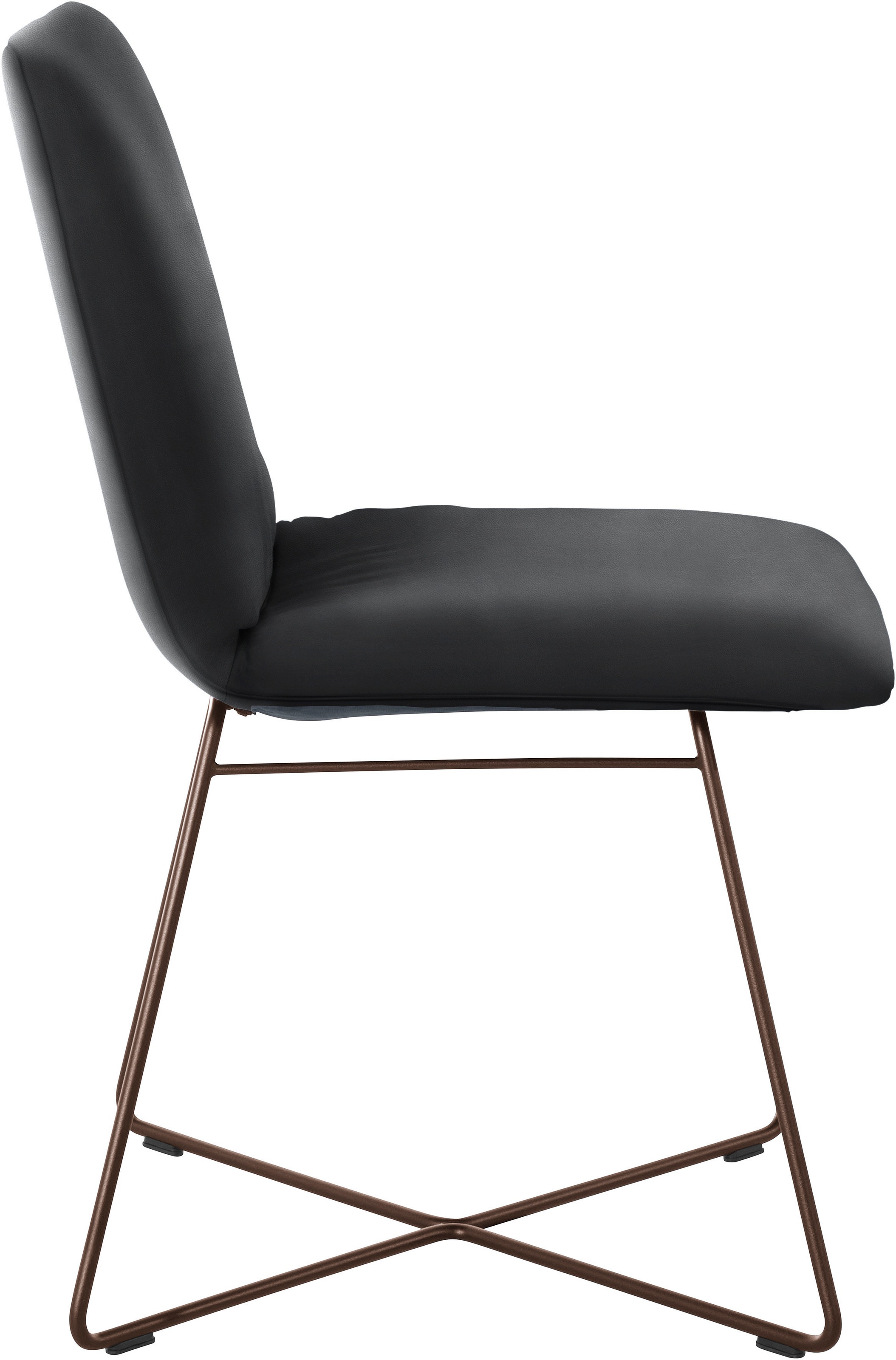 W.SCHILLIG Polsterstuhl »jakob«, Longlife Xtra-Leder Z59, mit Drahtrohrgestell in Bronze pulverbeschichtet