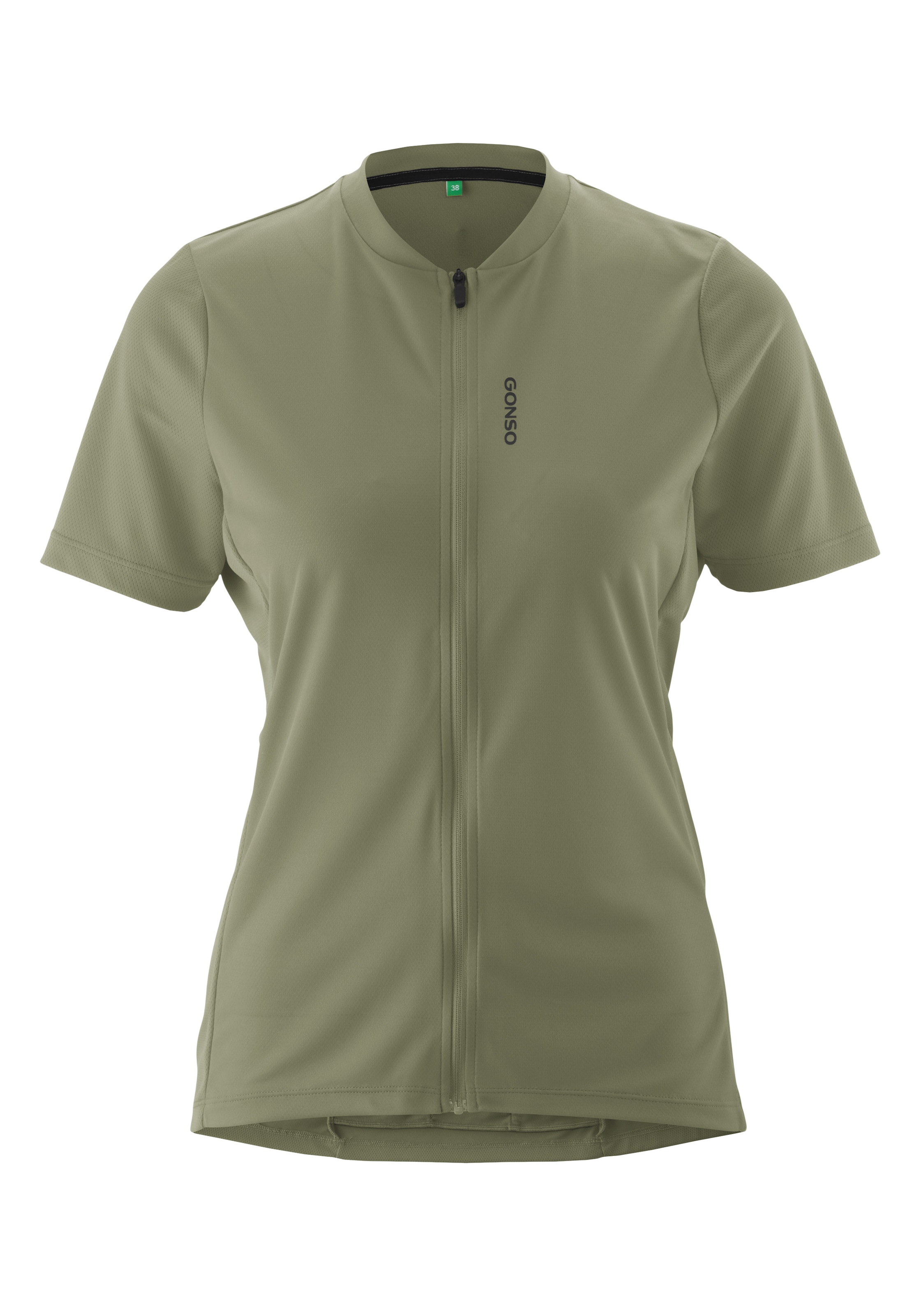 Gonso Radtrikot »SITIVO Jersey Green W« Damen Fahrradtrikot kurzarm, Half-Zip Trikot mit Rückentasche