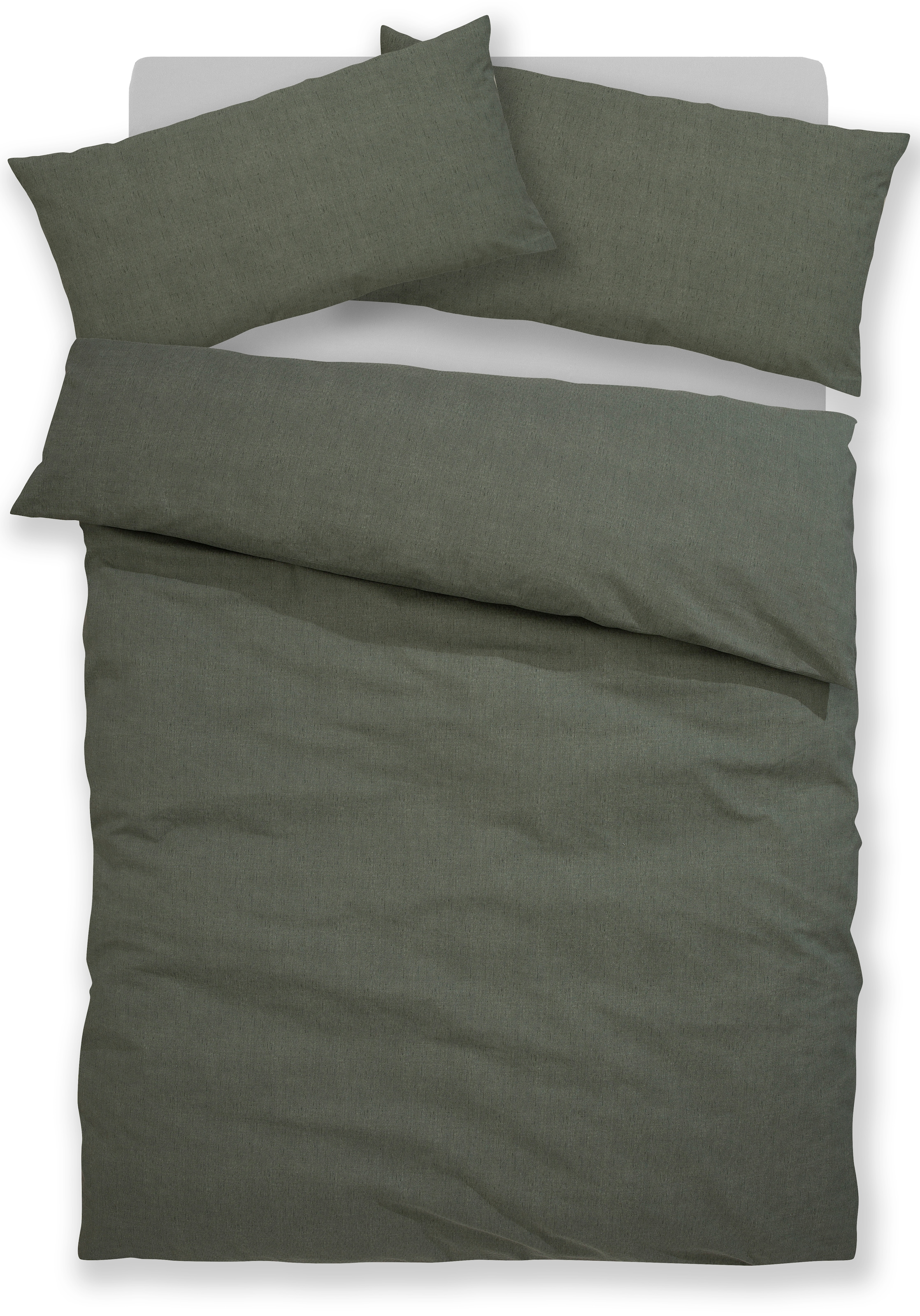 OTTO home Bettwäsche »Melli« 2 Stk. Bettwäsche aus Baumwolle, Leinen-Look in Melange-Optik