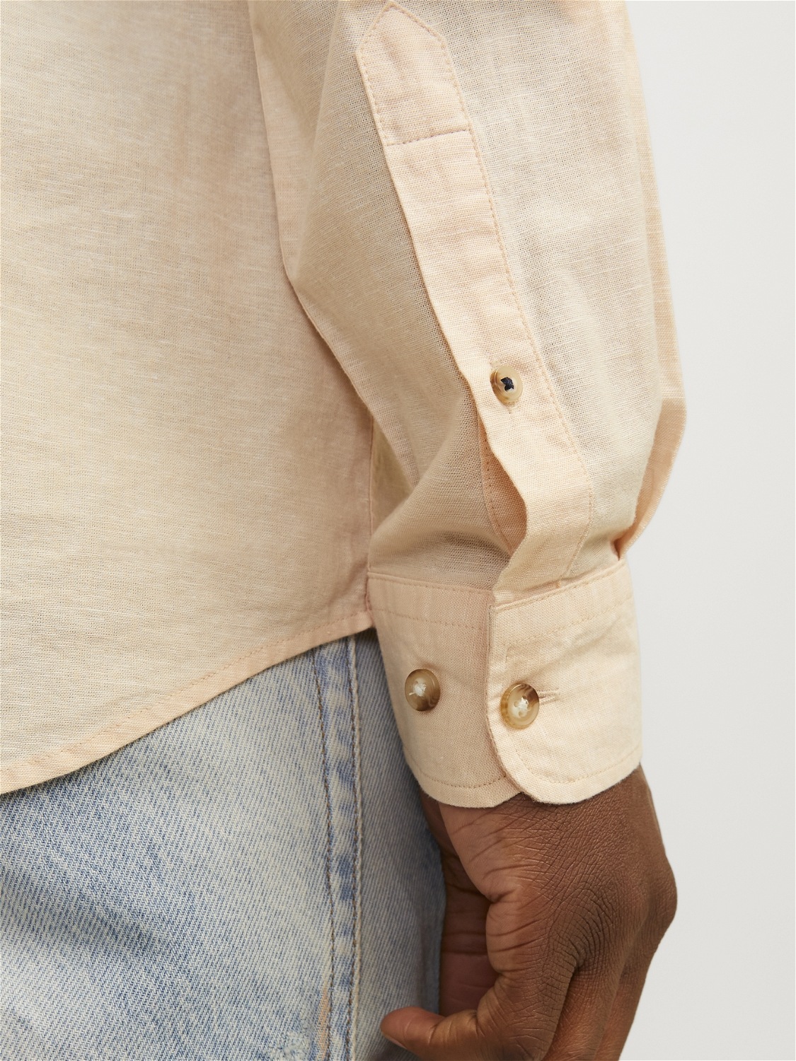 Jack & Jones Langarmhemd »JJESUMMER BAND LINEN BLEND SHIRT LS SN«