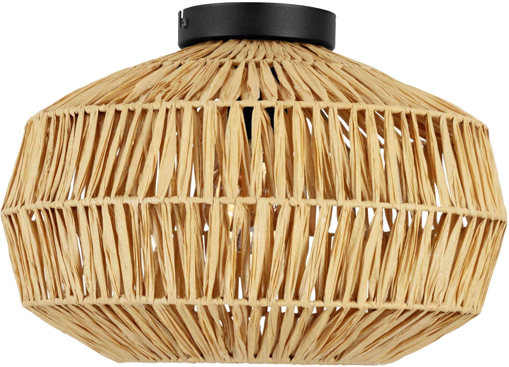 EGLO LED Deckenleuchte »SHELDON Deckenlampe - Stahl - E27 - 1X40W - IP20« E27 1 Stk. Wohzimmerlampe, Esszimmerlampe, Flur, Schlafzimmer, H26,5 x Ø38 cm