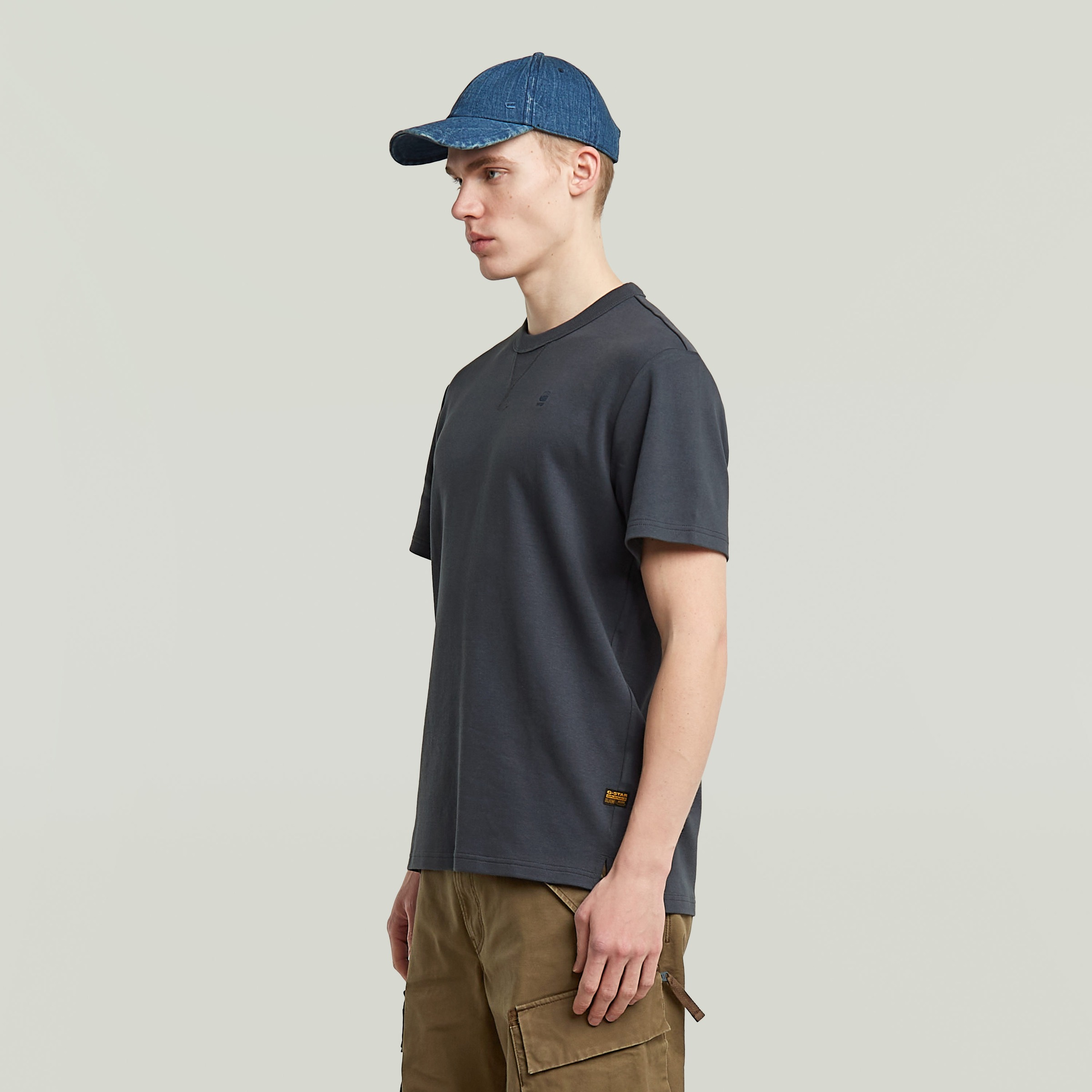 G-STAR T-Shirt »Nifous«, Rundhals, mit Rippeinsatz