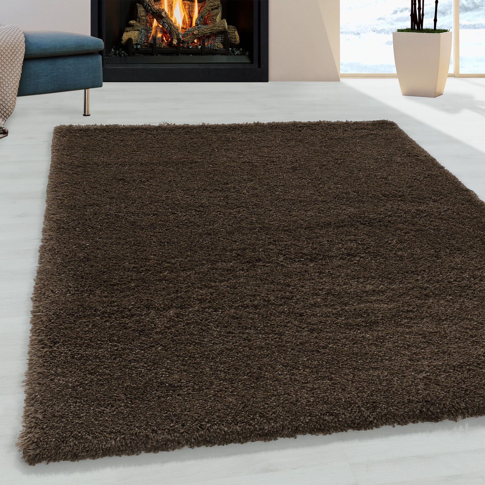 Ayyildiz Teppiche Hochflor-Teppich »FLUFFY 3500«, rechteckig, 50 mm Höhe, Langflor, Shaggy, uni, robust, auch in rund erhältlich, Wohnzimmer