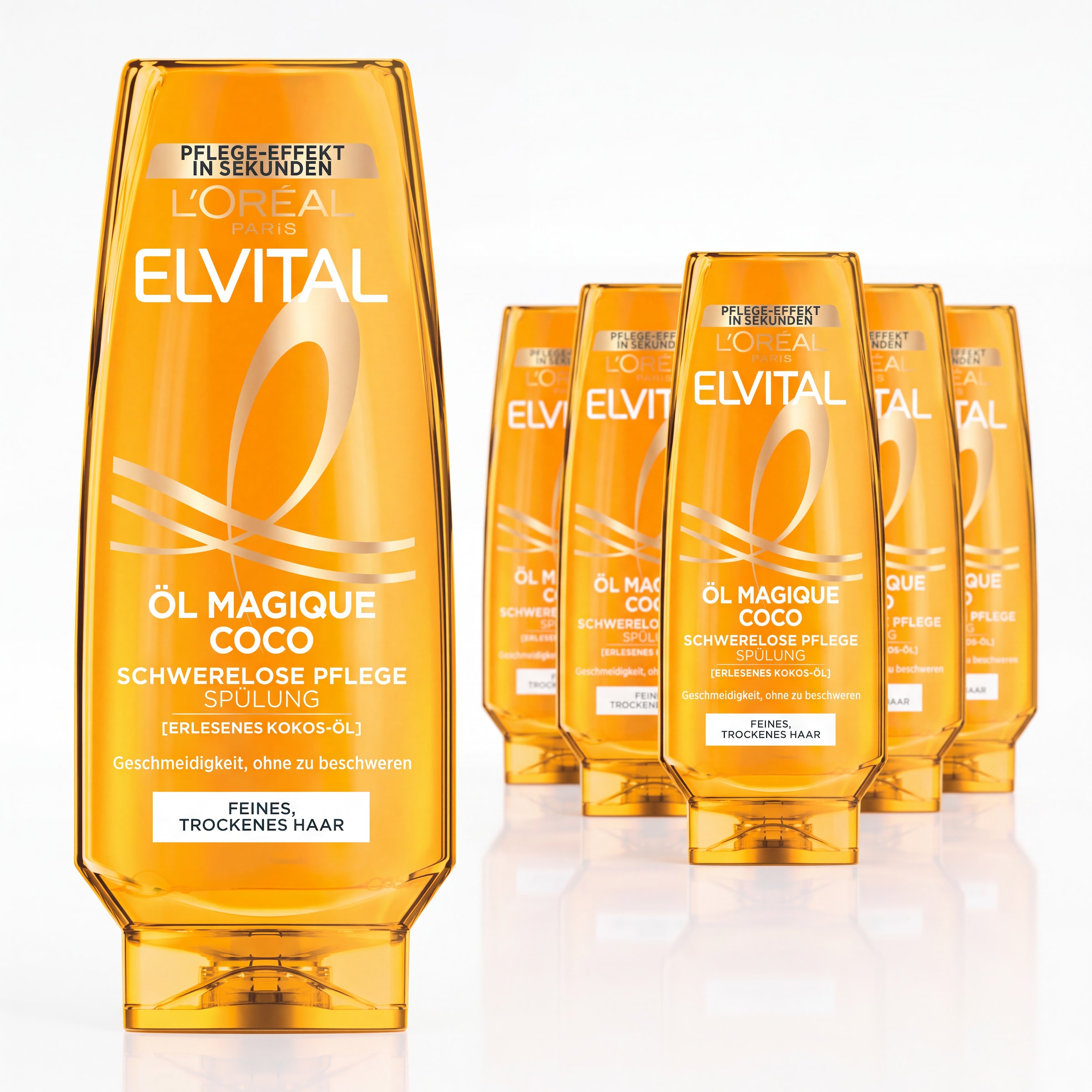 L'ORÉAL PARIS Haarspülung »ELVITAL ÖL MAGIQUE COCO« Intensive Pflege auch für trockenes Haar, verleiht Geschmeidigkeit.