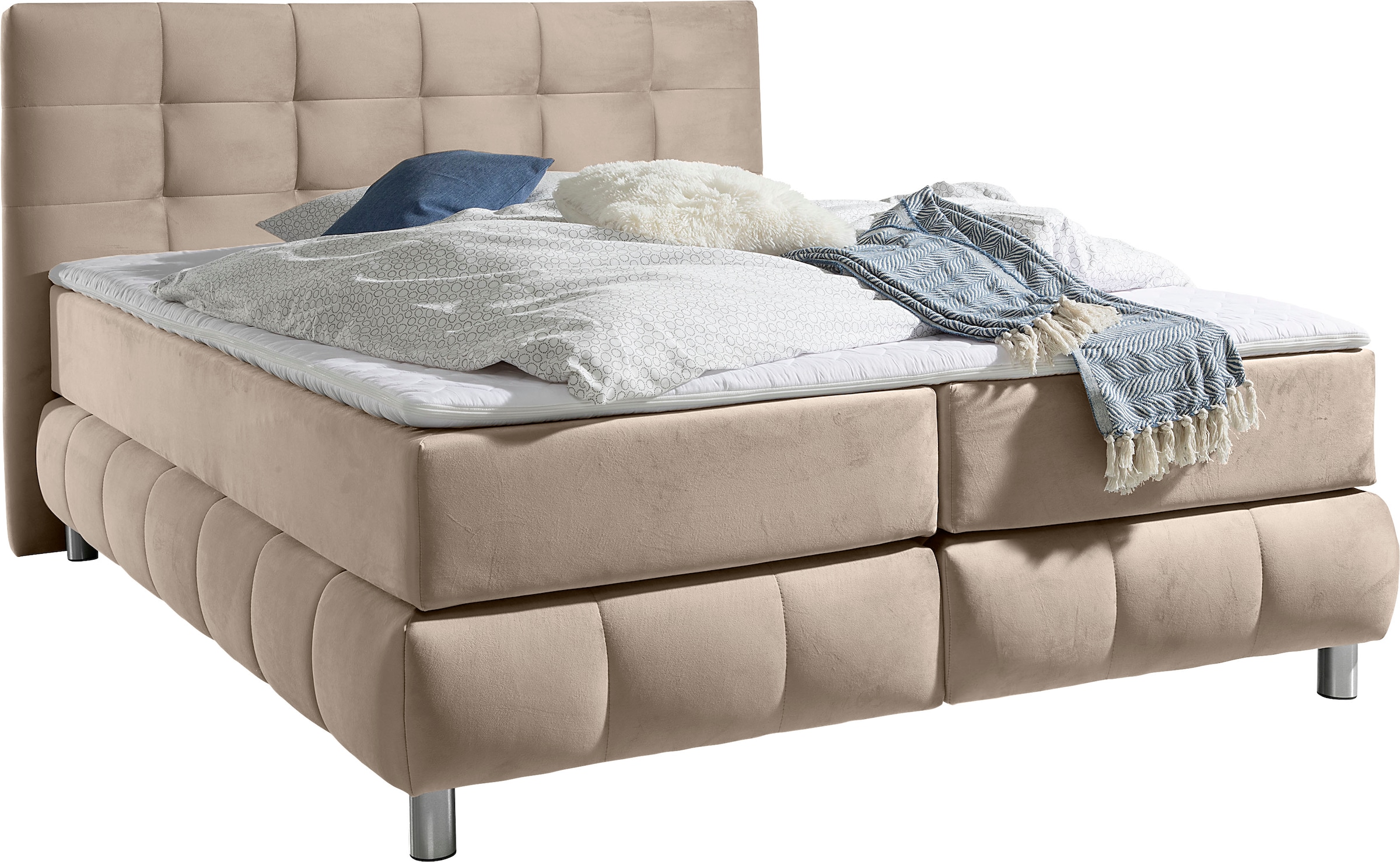 andas Boxspringbett »Salo«, incl. Topper, 6 Breiten, 2 Härtegrade, TFK auch in Härtegrad 4