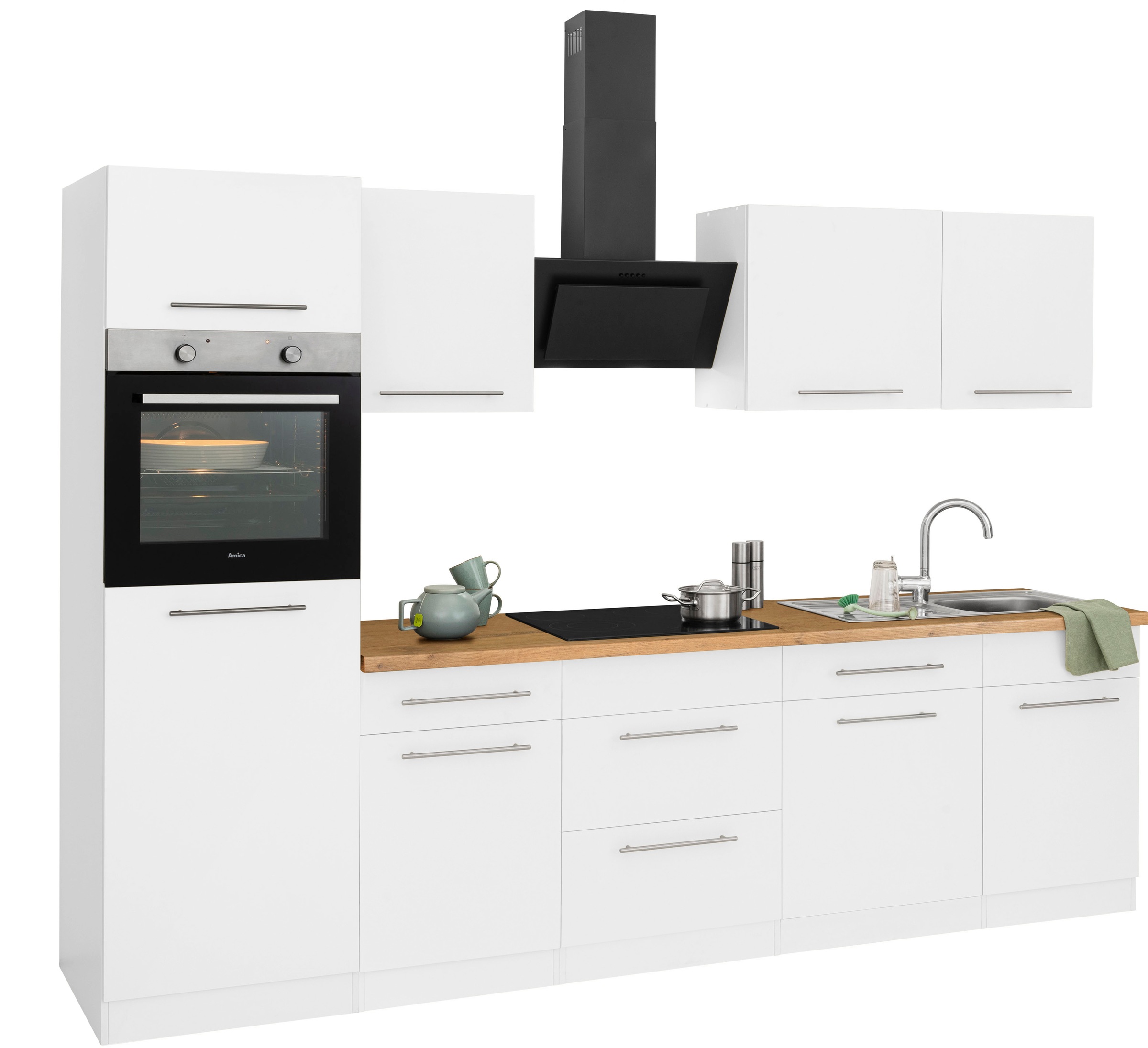 wiho Küchen Küchenzeile "Unna" ohne E-Geräte, Breite 280 cm