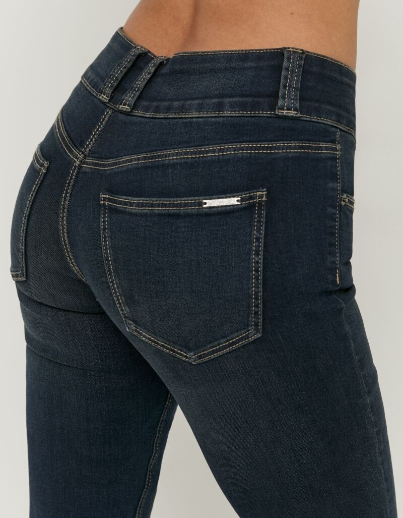 Tally Weijl Bootcut-Jeans »SPADECYNTIA« Baumwollmischung, Low Waist, mit doppeltem Knopf am breiten Bund