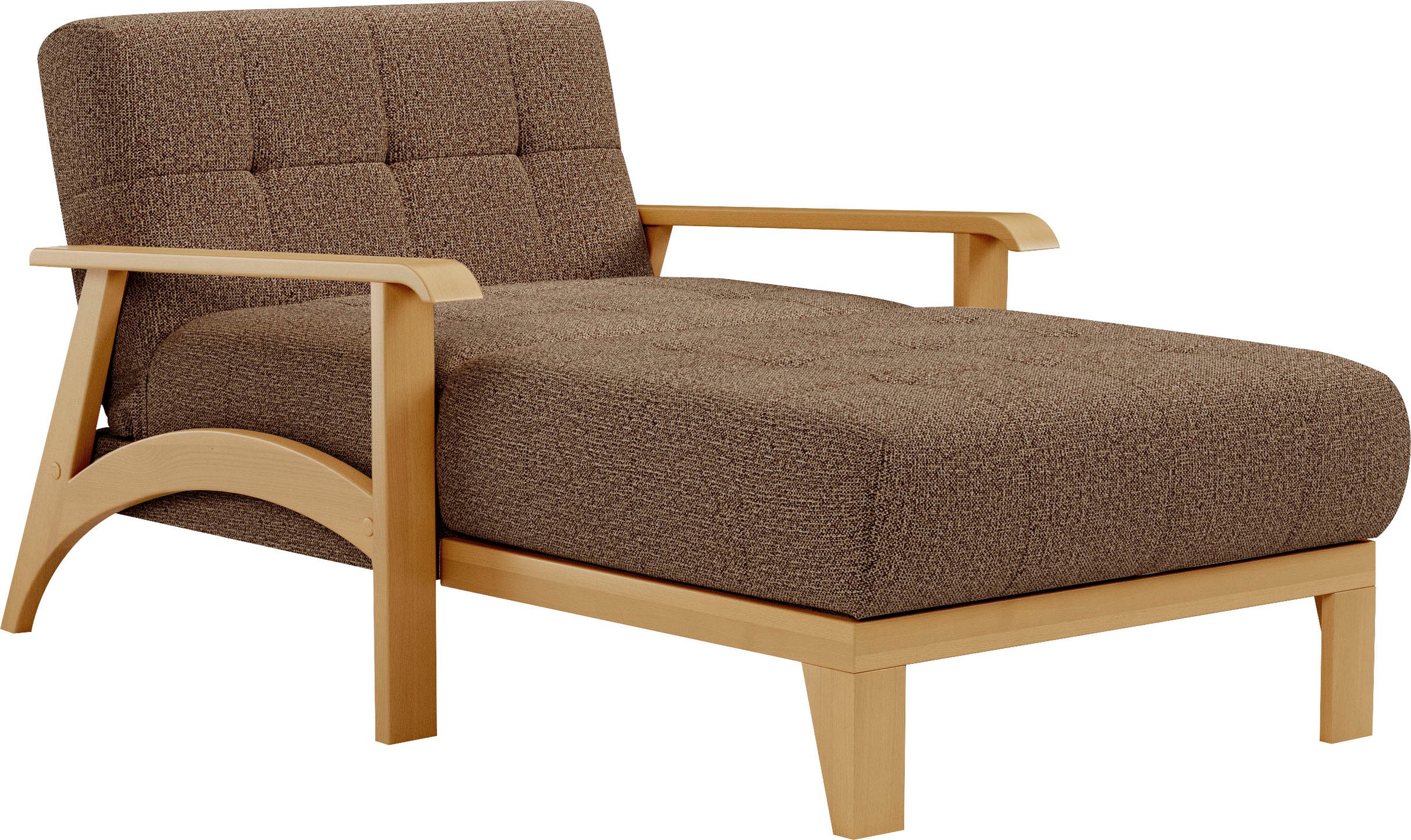 sit&more Recamiere »Billund«, Armlehnen aus eichefarbigem Buchenholz, verschiedene Bezüge und Farben