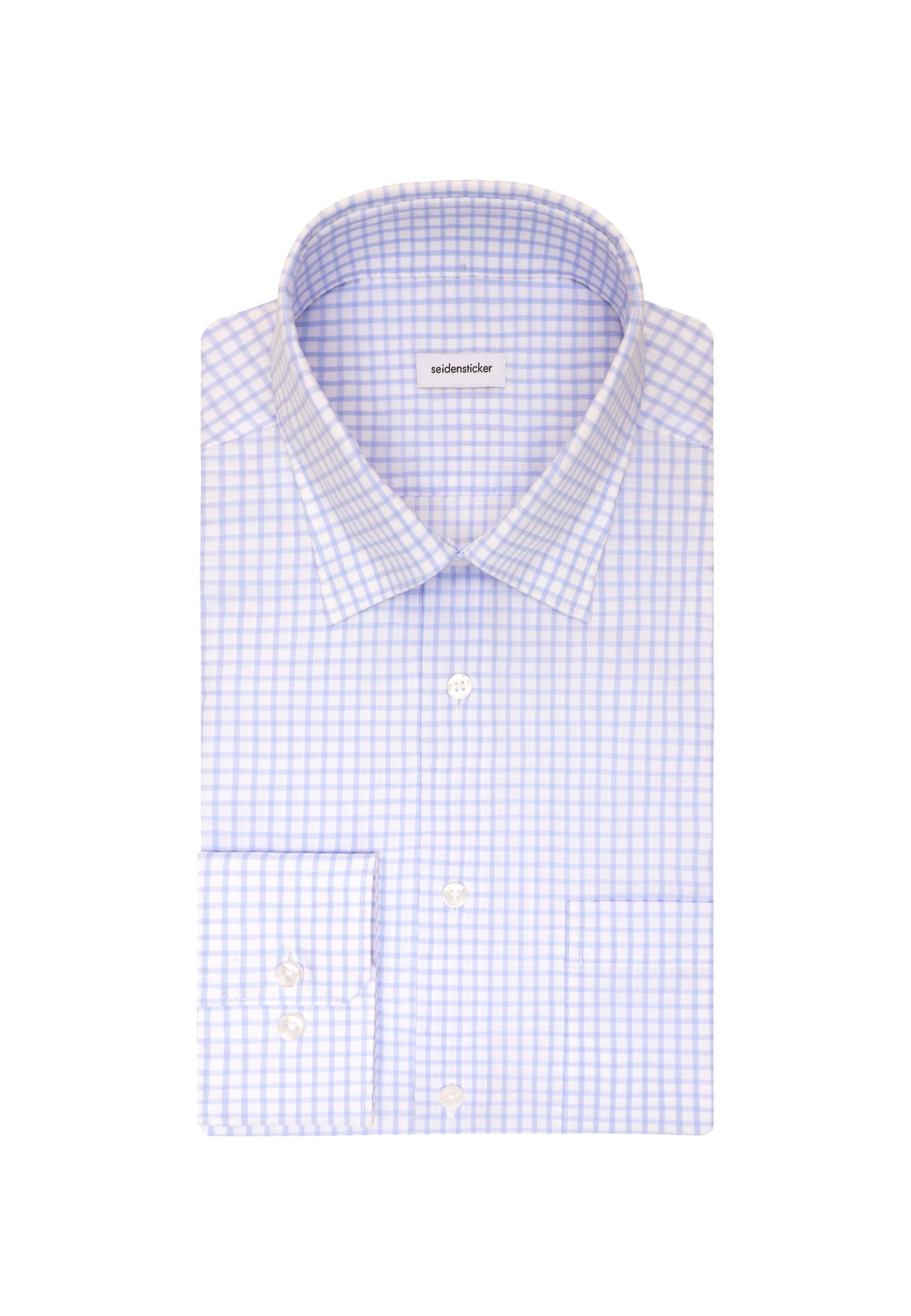 seidensticker Businesshemd »Schwarze Rose«, Regular 1/1 Covered-Button-Down-Kragen Karo