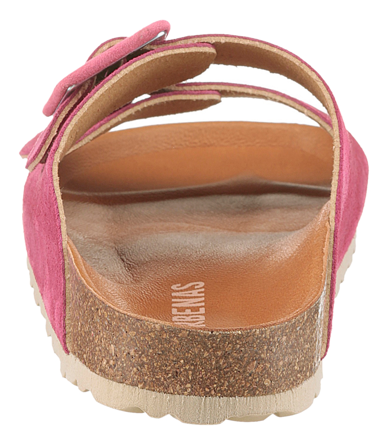 VERBENAS Pantolette »Randell Velour«, Sommerschuh, Schlappen, Hausschuh, Urlaubschuh mit Softfußbett