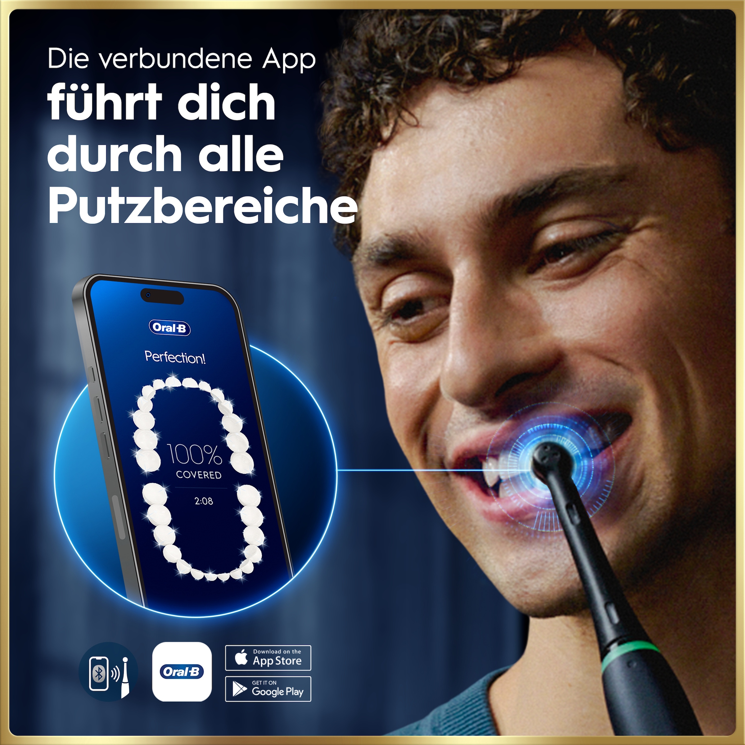 Oral-B Elektrische Zahnbürste »iO 9 Duopack« 3 Stk. Aufsteckbürsten mit Magnet-Technologie, 7 Putzmodi, Farbdisplay & Lade-Reiseetui