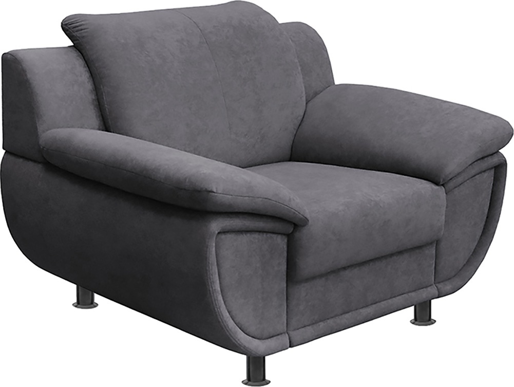 TRENDMANUFAKTUR Sessel »Rondo, Breite 121 cm, breite Armlehnen, Füße schwarz«, Big-Sessel wahlweise mit Federkern, in verschiedenen Bezügen