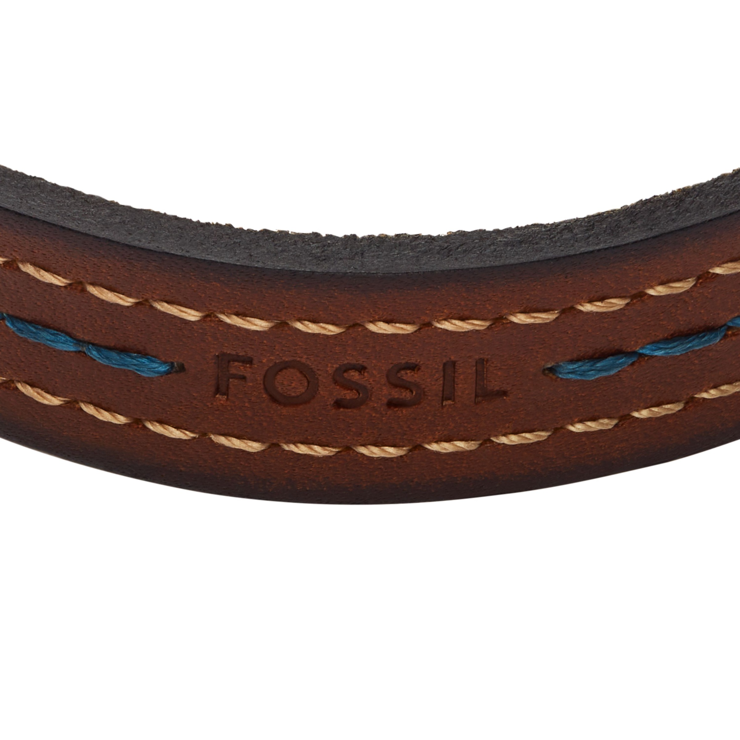 Fossil Armband »Schmuck Geschenk Metall, Leder, Textil EVERETT«