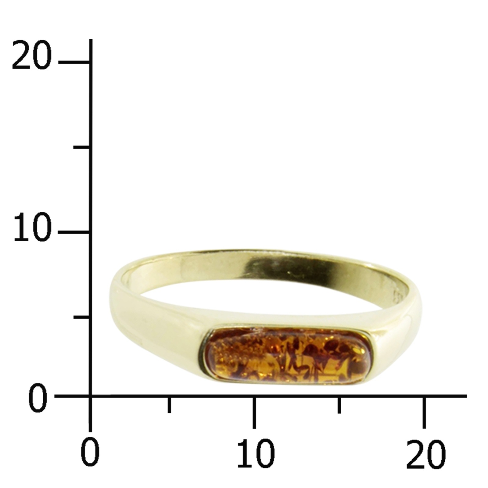 OSTSEE-SCHMUCK Fingerring »- Lisan - Gold 333/000 - Bernstein«