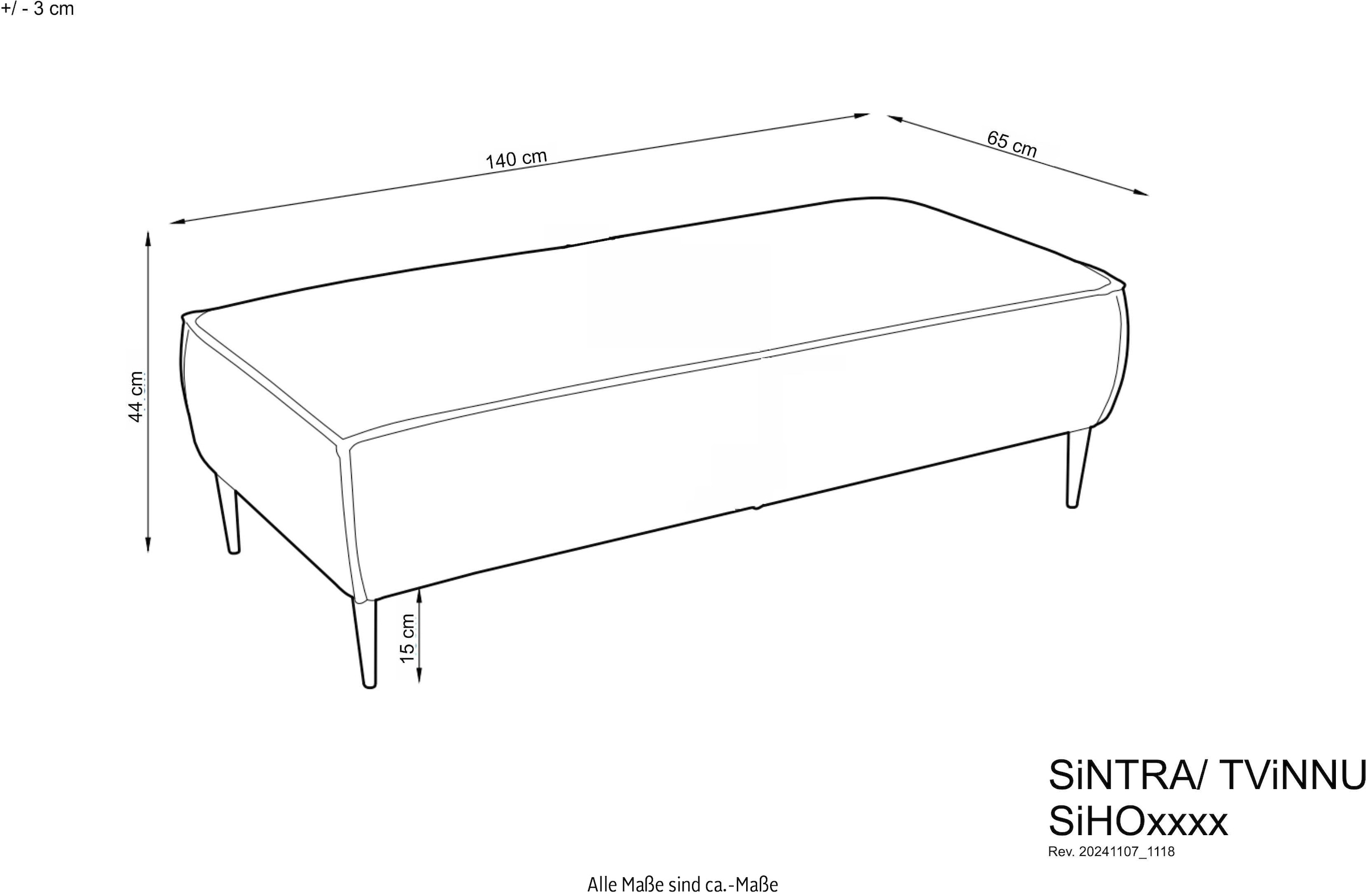 andas Sitzgruppe »TVINNU, Polsterecke L-Form, Schlaffunktion, mit Hocker« Set, 2 Stk. tlg. Set, stellbar zum Schlafsofa (Krokodilverbinder)