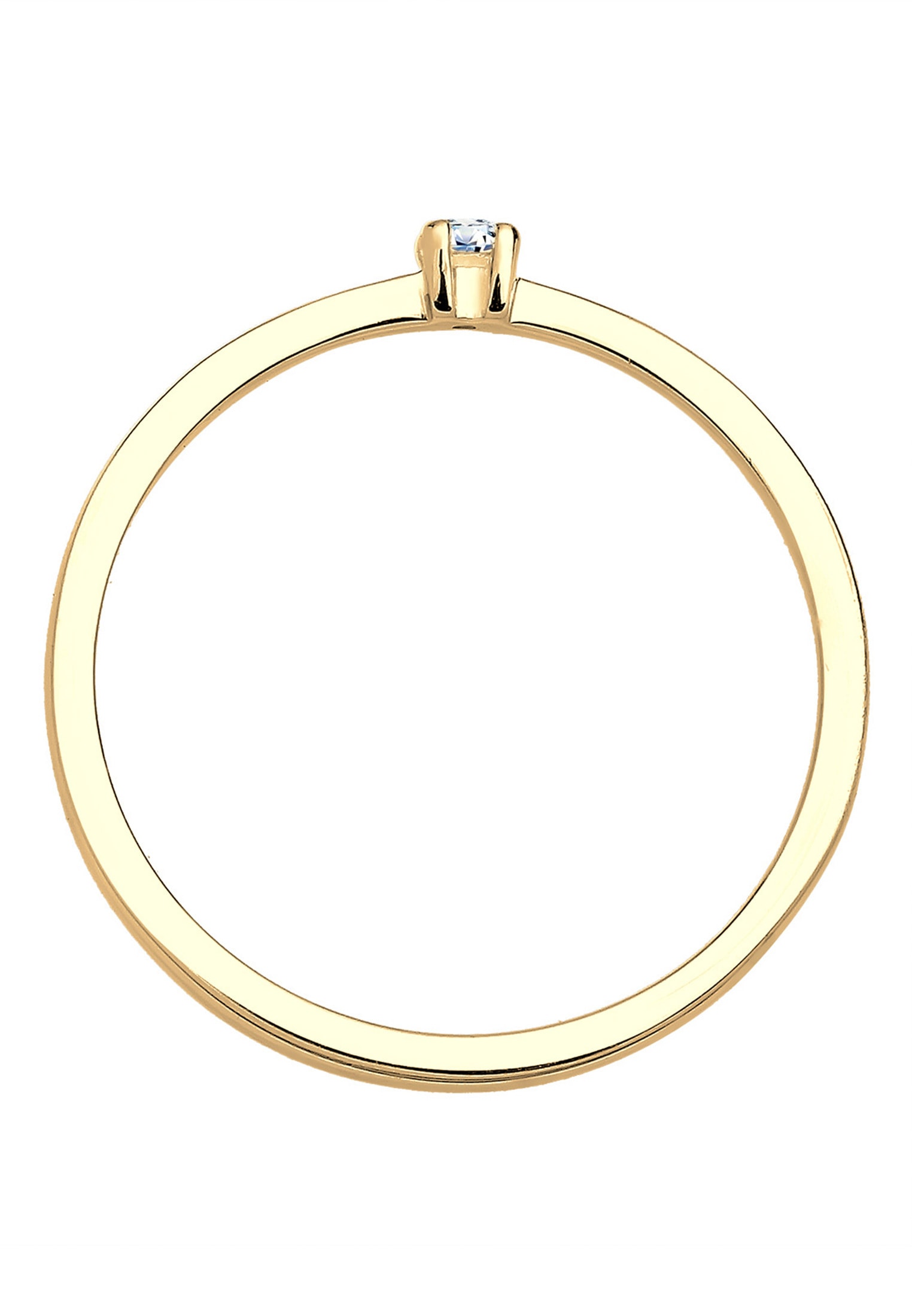 Elli DIAMONDS Verlobungsring »Ring Solitär Diamant Weiß (0.03 ct) 925 Sterling Silber«