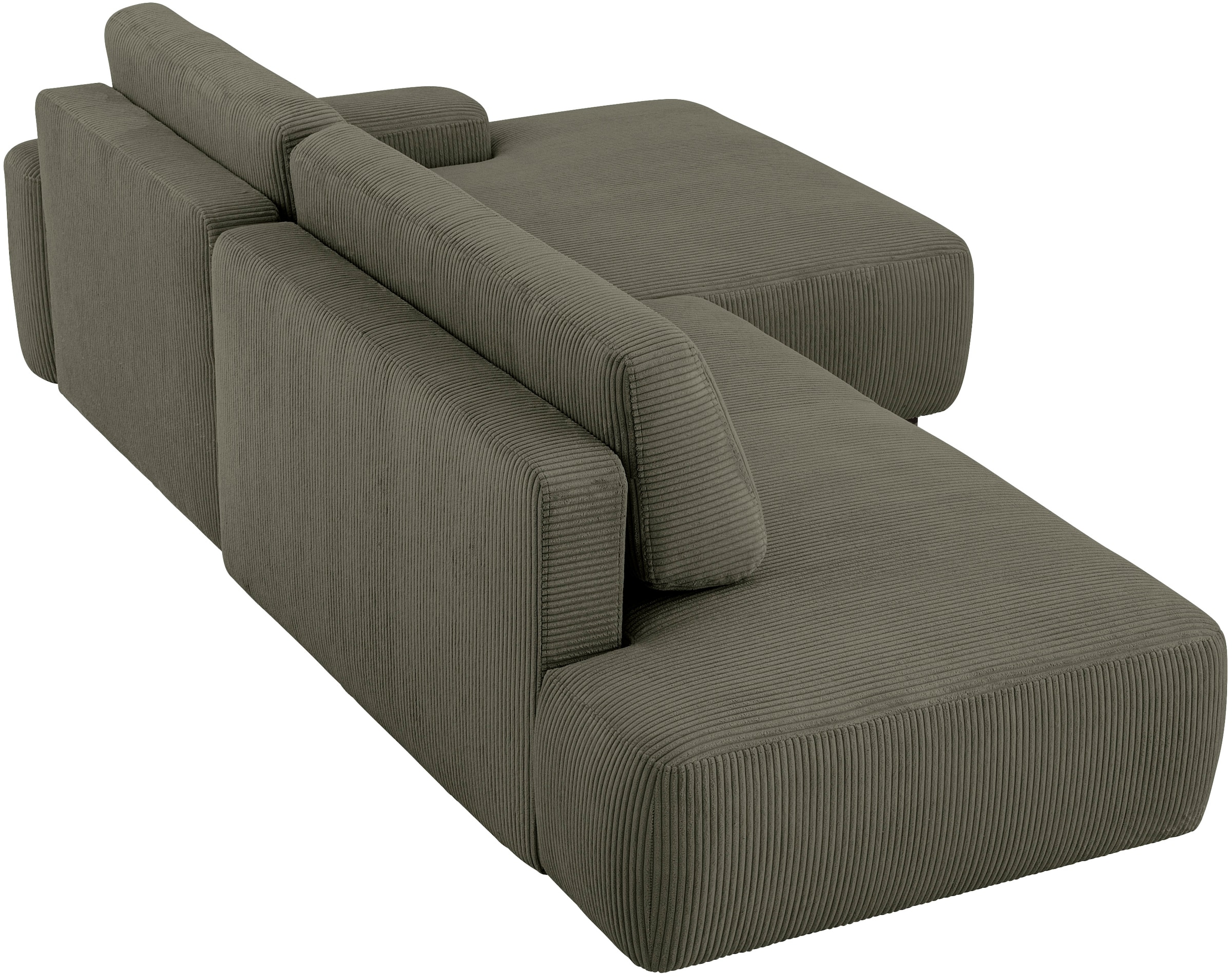 Home affaire Ecksofa »TORGE, Schlafsofa Cord, Samtvelours u. Strukur fein, Couch in L-Form« Schlaffunktion und Bettkasten, Liegefläche: 210x125 cm, neues Design