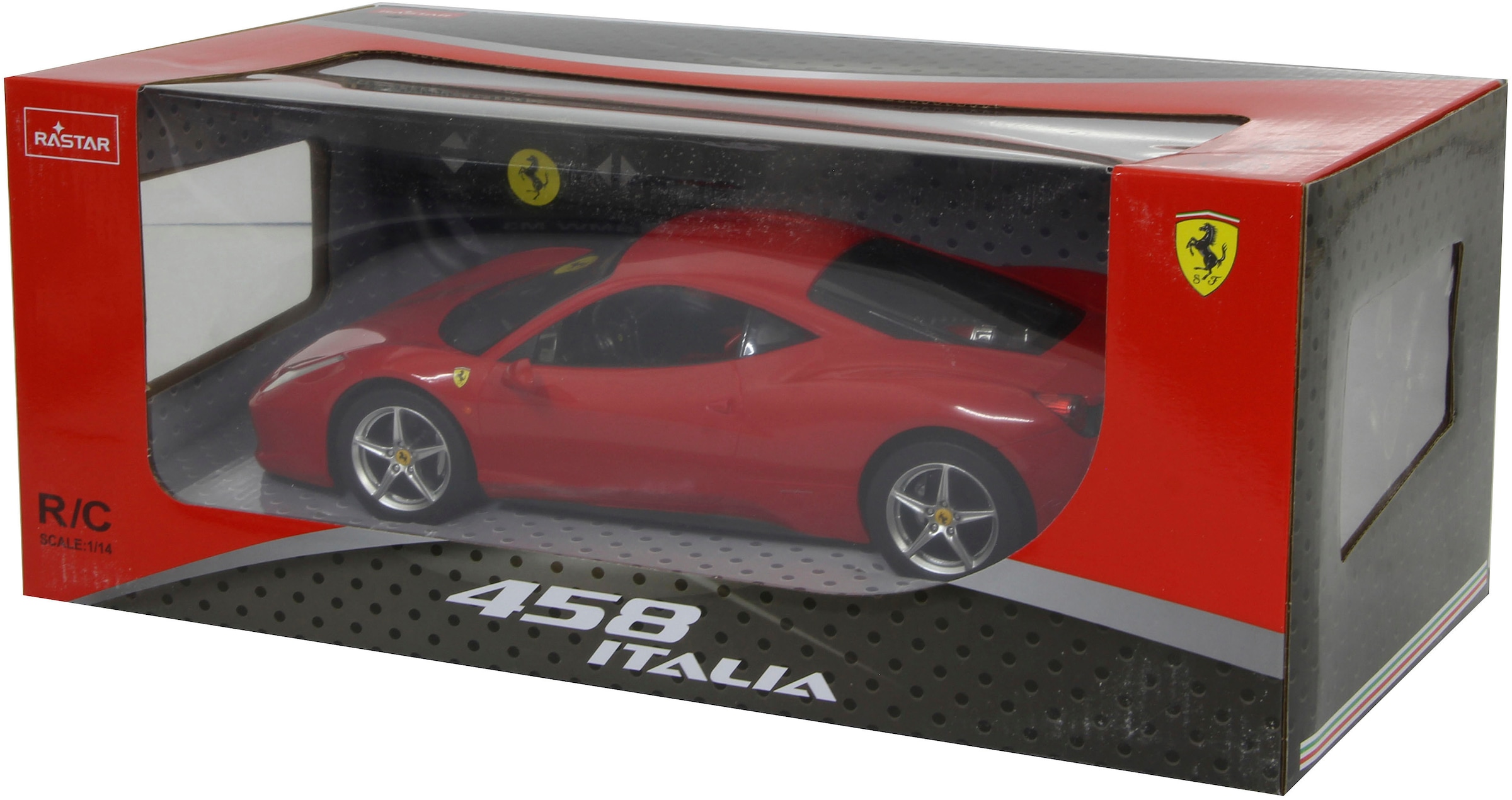 Jamara RC-Auto »Deluxe Cars, Ferrari 458 Italia, 1:14, rot, 2,4GHz« mit LED-Licht