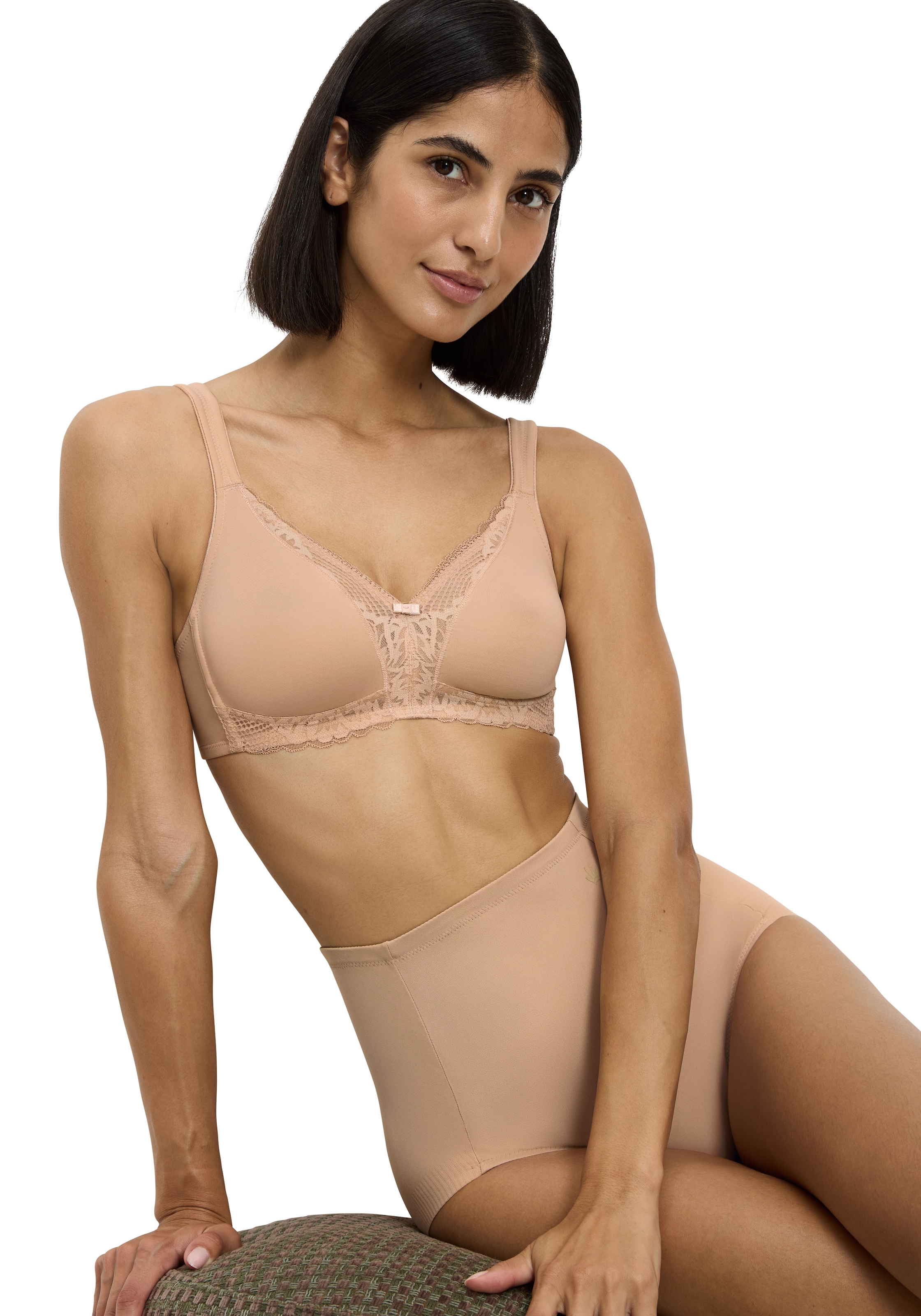Triumph Bügelloser BH »Modern Lace+Cotton N«, Spitzeneinsätze