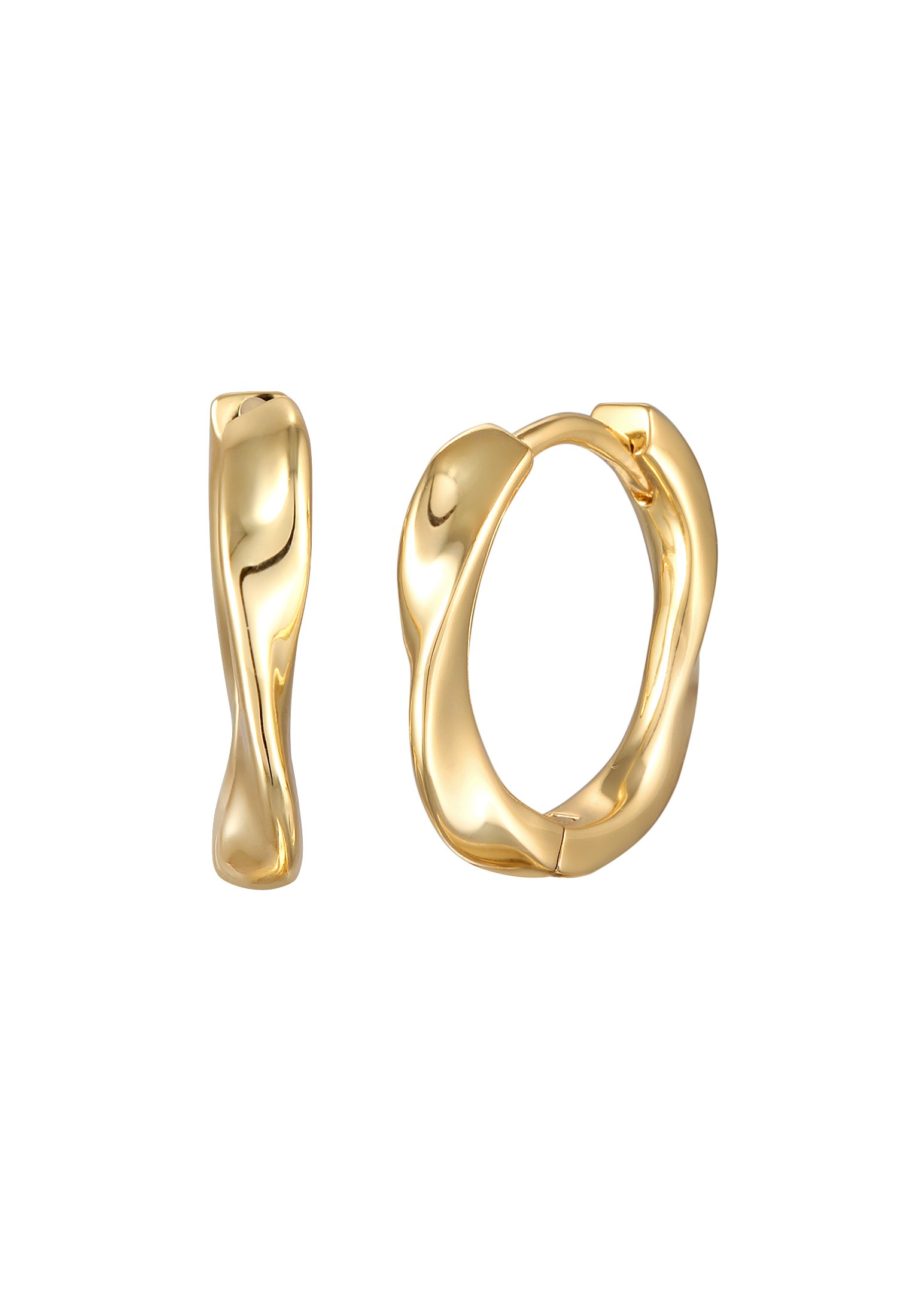 Elli Paar Creolen »Ohrringe Elli Creolen Twisted Look Goldfarben«