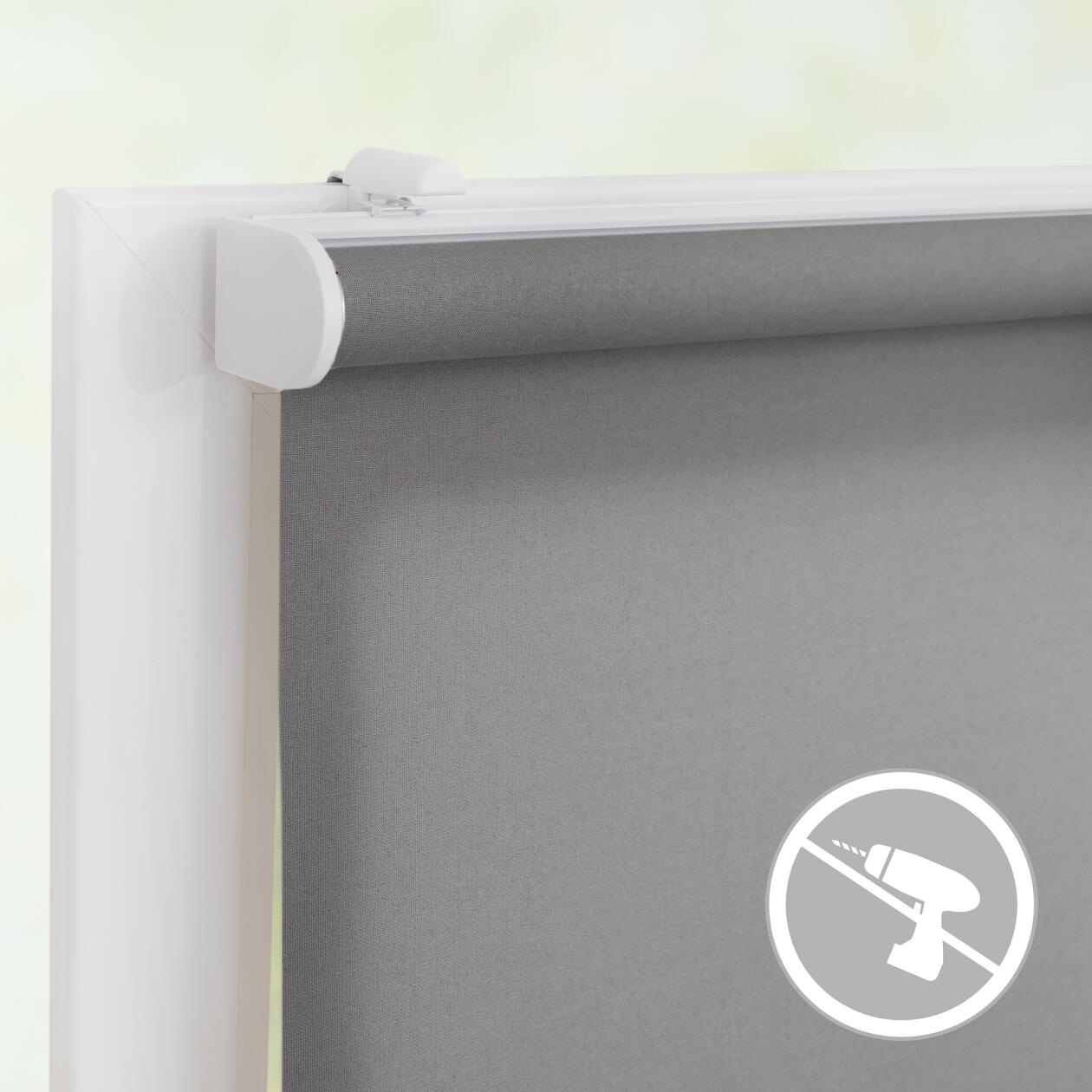 LICHTBLICK ORIGINAL Rollo »Klemmfix, ohne Bohren« blickdicht Blendschutz | Sichtschutz mit Bohren/ohne Bohren freihängend Steuerbar mit Bluetooth-App, integrierter Elektromotor und Akku