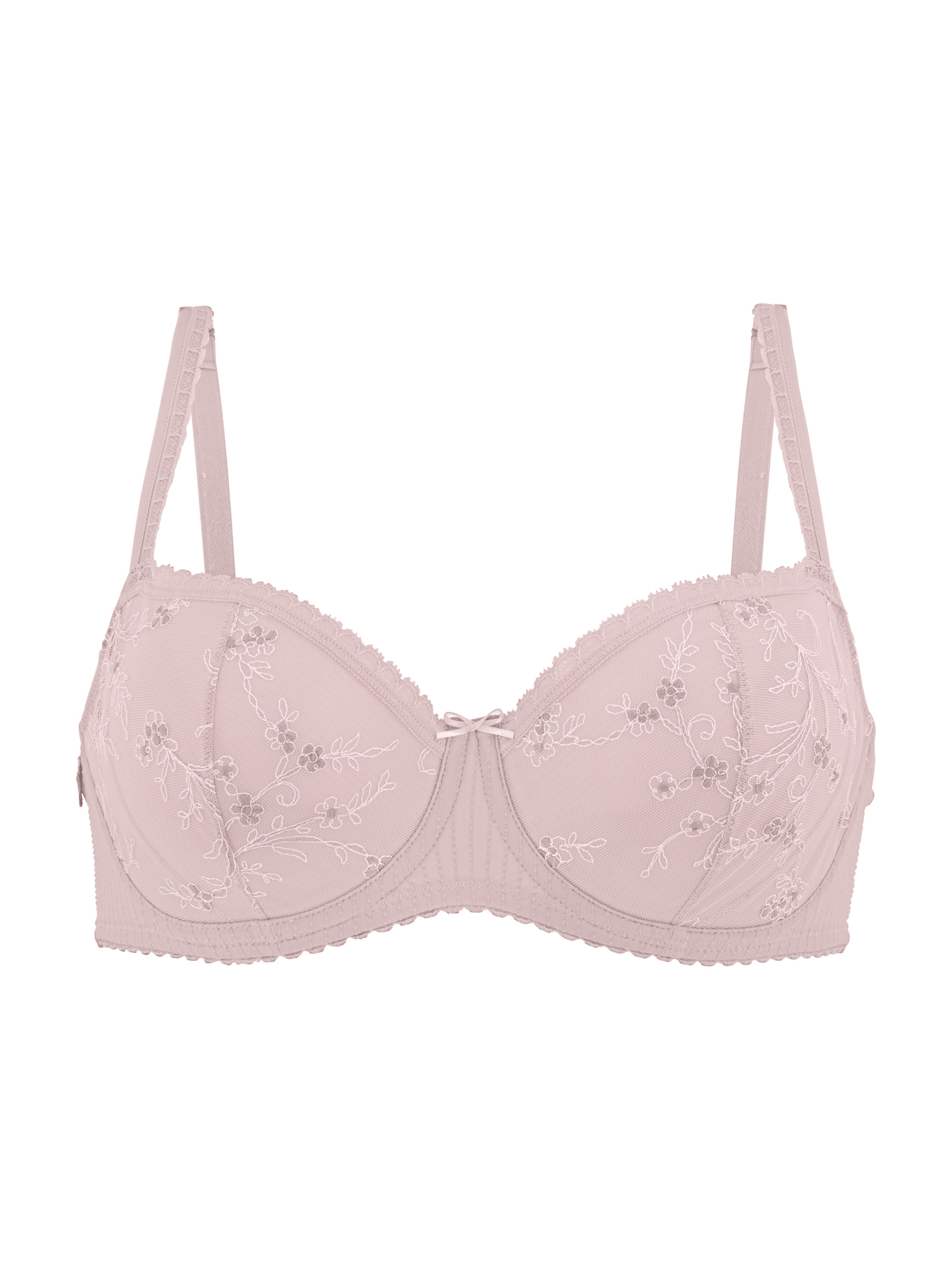 Conturelle Balconnet-BH »Mille Fleurs«, Dekorativer Außenträger ist elastisch und längenverstellbar