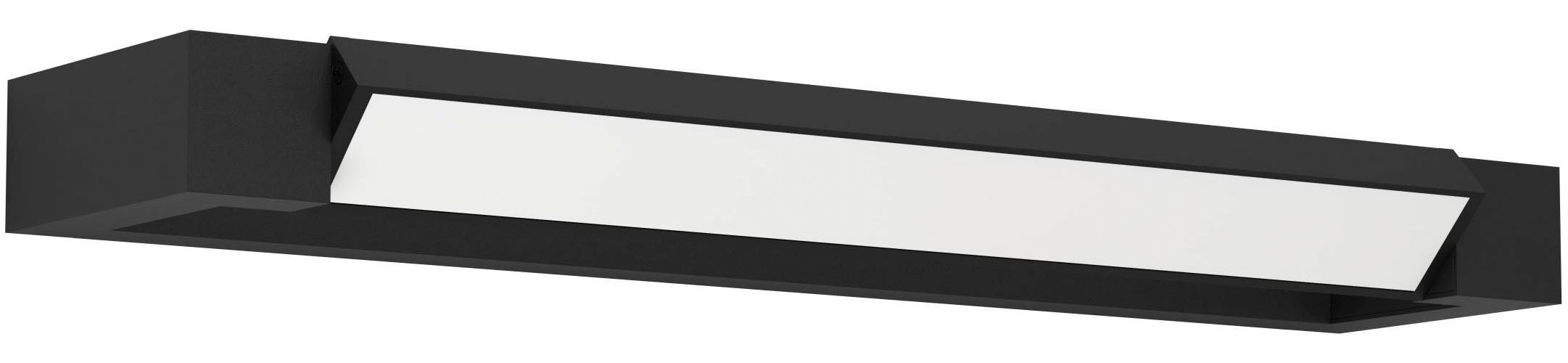 EGLO Spiegelleuchte »Gemiliana Spiegellampe, Wandleuchte aus Metall, IP44, Badezimmerlampe« LED-Modul 1 Stk. Neutralweiß Wand-/Deckenleuchte - L45 x H4 x AL10 cm - schwarz - 8,9W inkl.