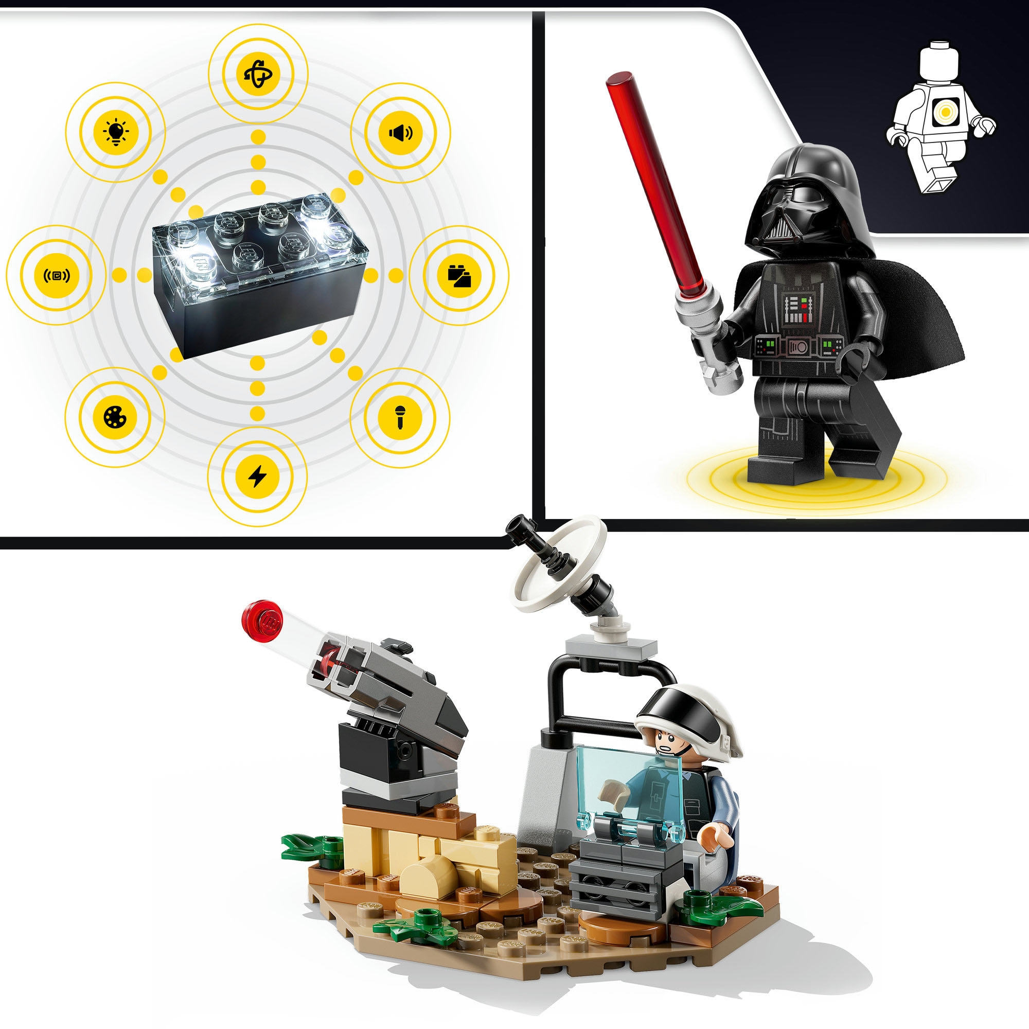 LEGO® Konstruktionsspielsteine »SMART Play: Darth Vaders TIE Fighter (75421), LEGO Star Wars™« inklusive SMART Brick; mit Licht- und Soundeffekten