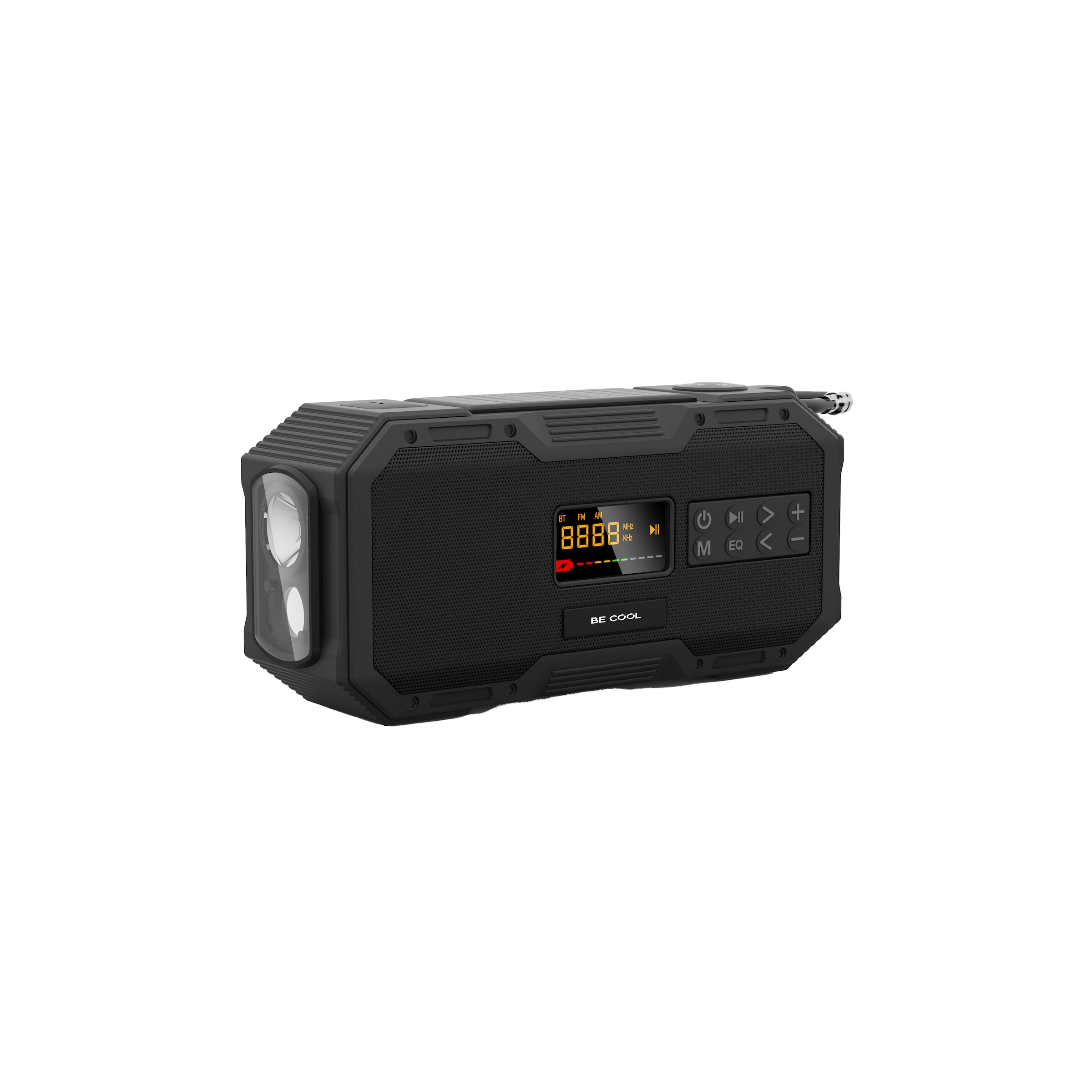 be cool Notfallradio »BE COOL KR587BR«, (Bluetooth), Notfallradio mit Temperaturanzeige