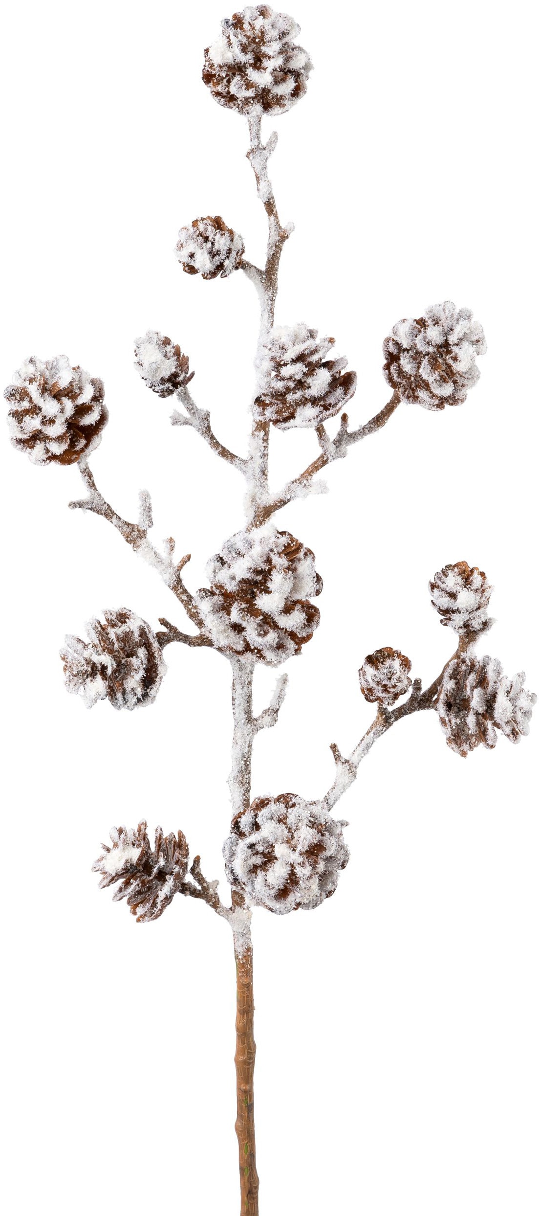 Creativ green Winterliche Kunstpflanze »Weihnachtsdeko«, Zweig mit künstlichem Schnee bedeckt, 3er-Set