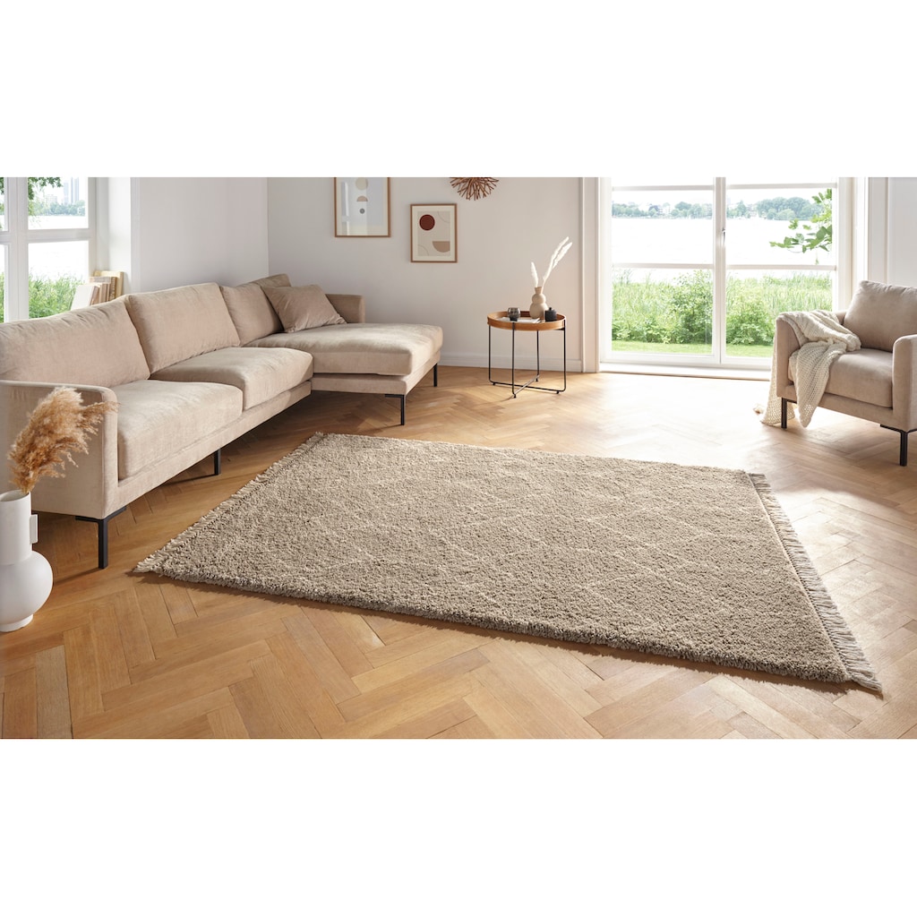 freundin Home Collection Hochflor-Teppich »Panihe«, rechteckig