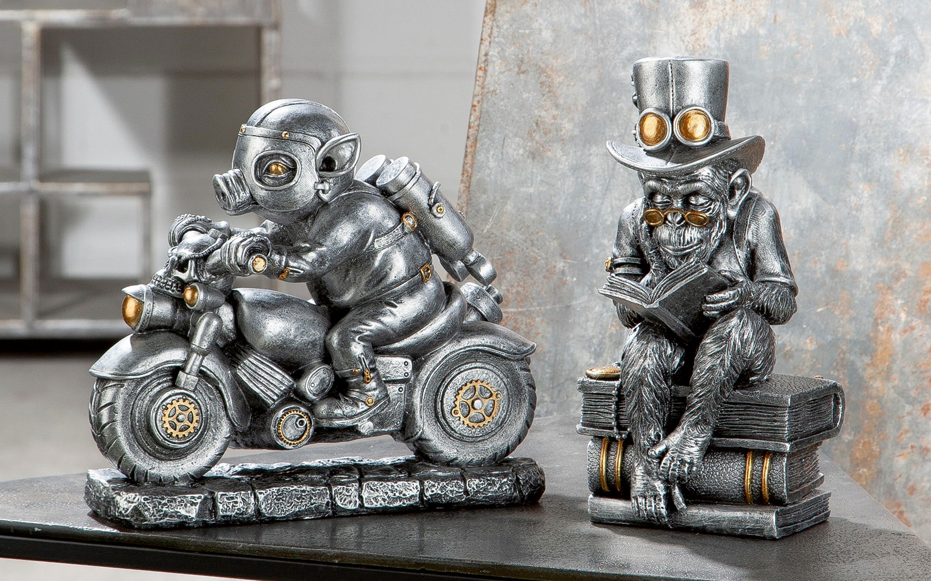 Casablanca Gilde kaufen Steampunk by auf »Skulptur Raten Tierfigur Motor-Pig«