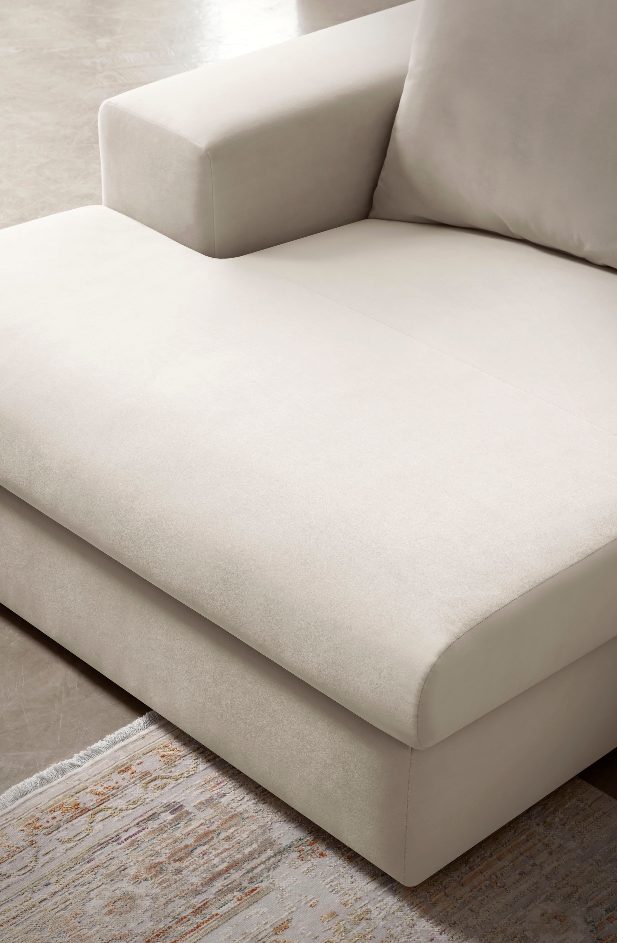 Home affaire Ecksofa »SLEETLAND XXL in Samtvelours oder Vintage-Leder-Optik, L-Form,« besonders groß und bequem