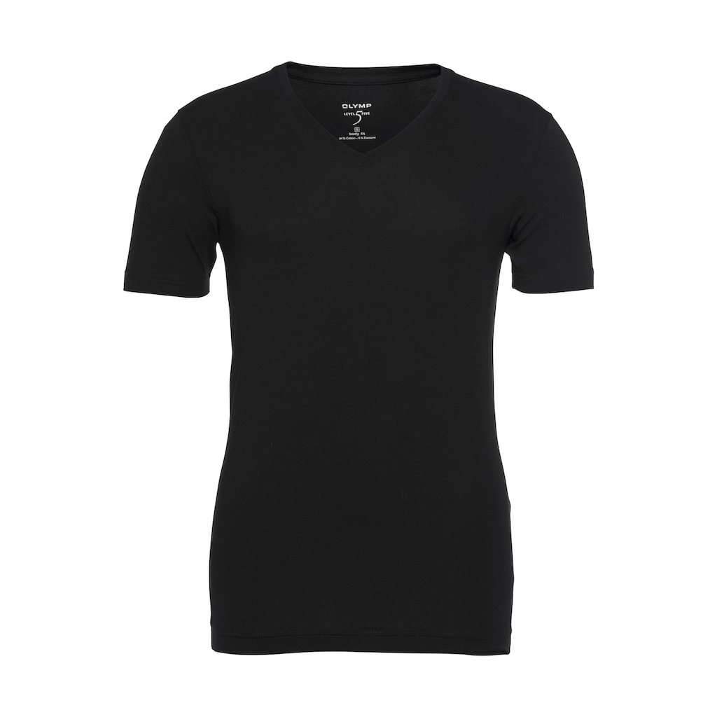 OLYMP T-Shirt »Level Five body fit«, V-Ausschnitt, Ideal zum Unterziehen