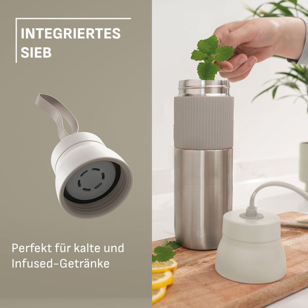 Emsa Isolierflasche »beYou Twist« mit integriertem Sieb und Trageband, 100% dicht, spülmaschinengeeignet