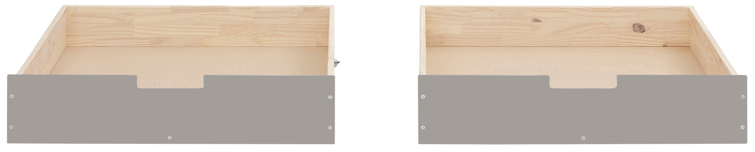 Lüttenhütt Bettschubkasten »Janne« 2er Set, Kiefernholz und MDF, Breite je Schubkasten 97 cm
