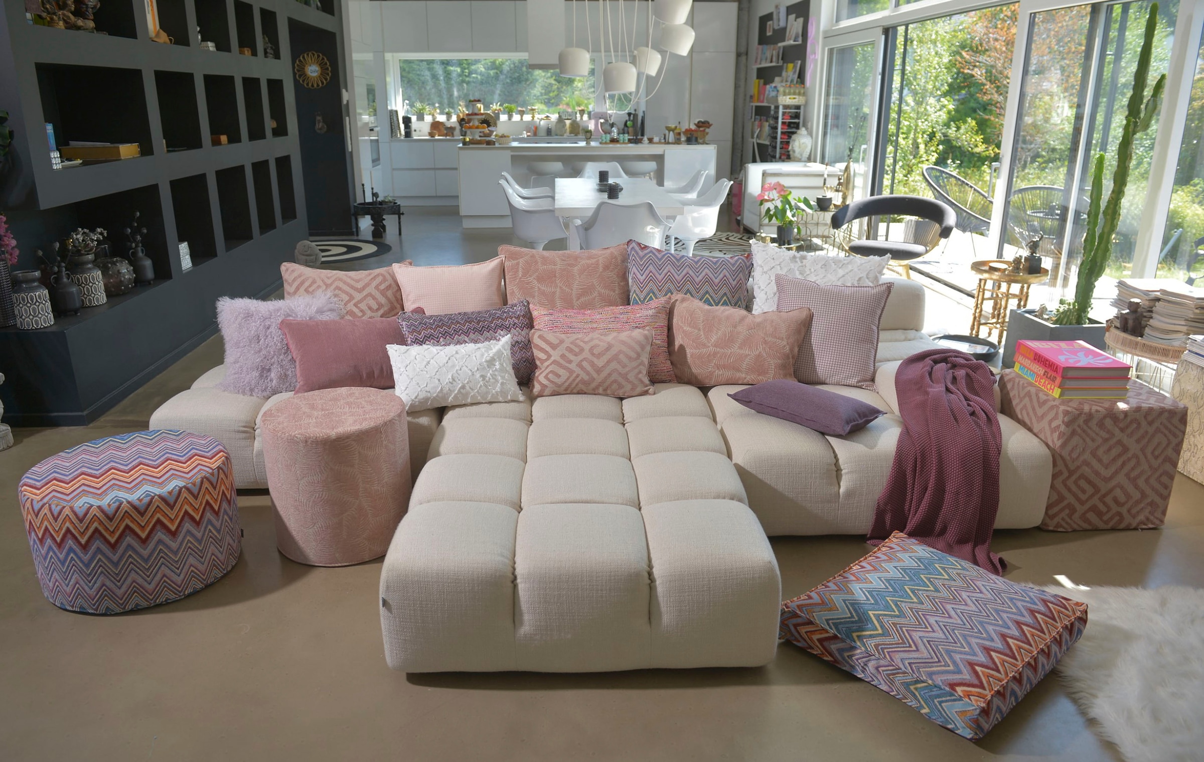 H.O.C.K. Dekokissen »Rebelle« mit Zickzack-Muster