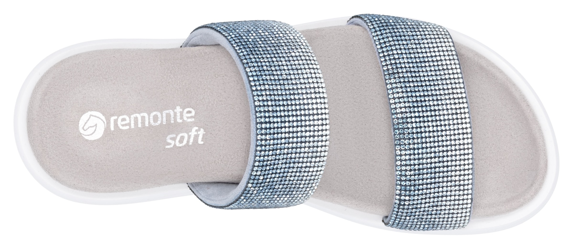 Remonte Pantolette, Plateau, Sommerschuh, Schlappen mit funkelenden Strasssteinen