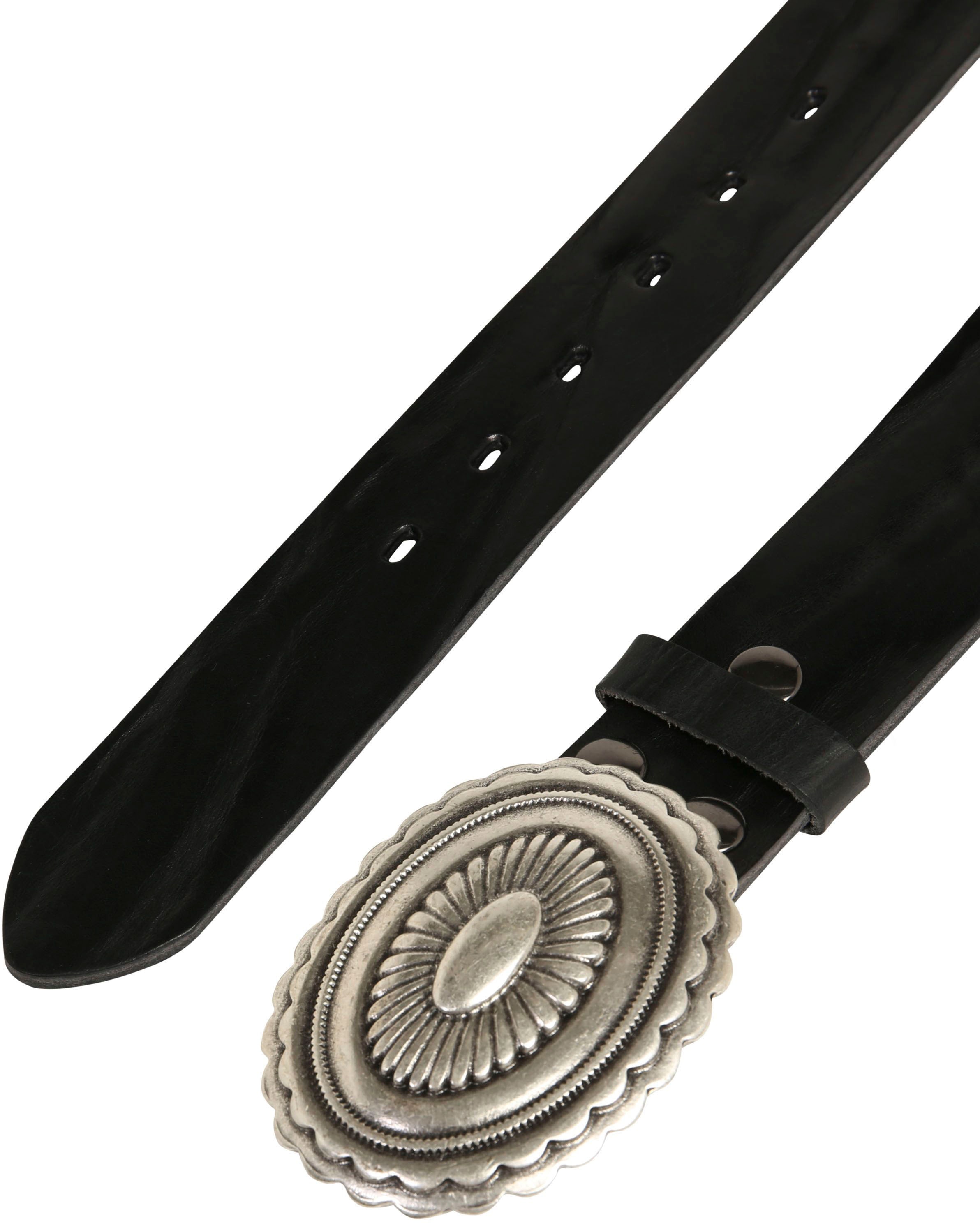 Rettungsring Gürtel Ledergürtel mit austauschbarer Schließe »Mandala Silber«