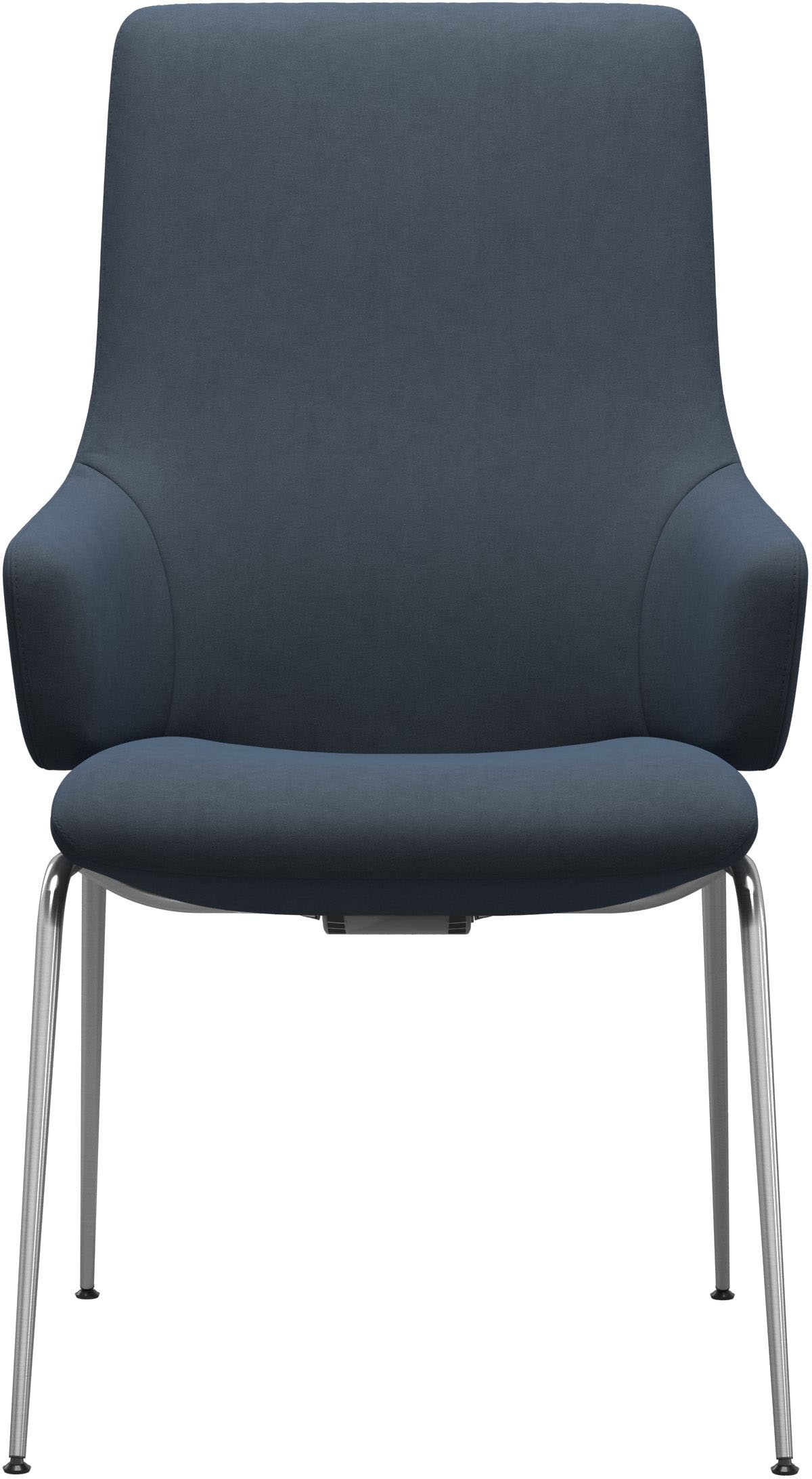 Stressless® Polsterstuhl »Laurel«, Microfaser DINAMICA, High Back mit Armlehne, Größe L, mit Beinen aus Stahl in Chrom