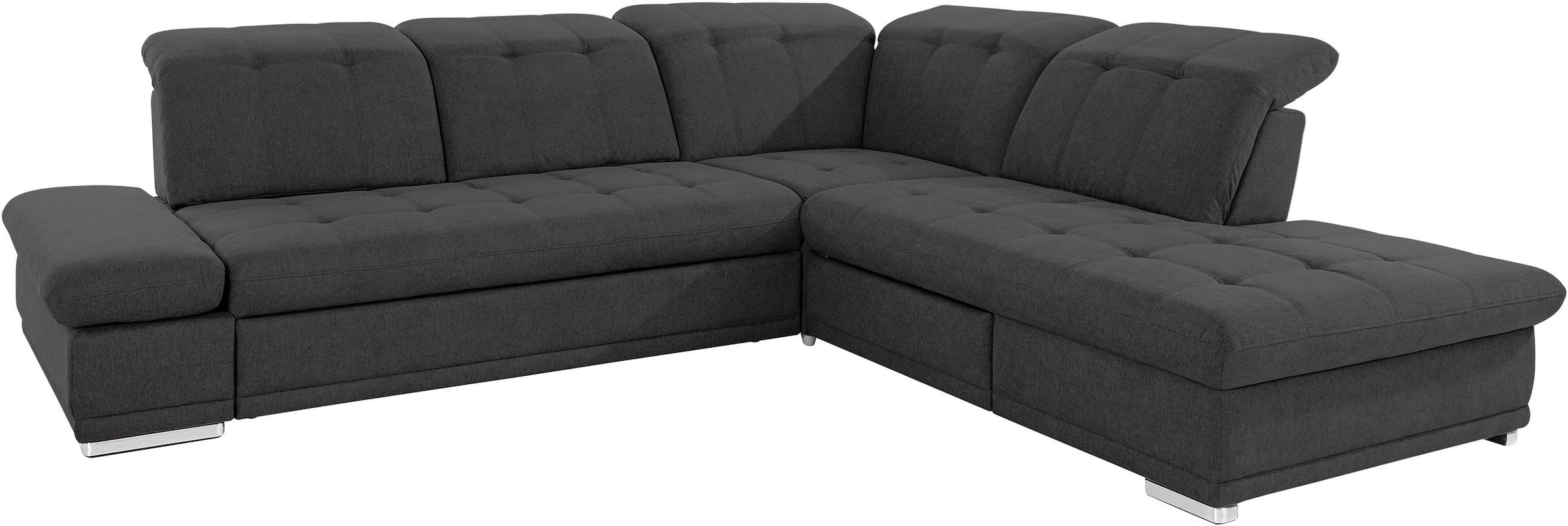 COTTA Ecksofa »Holiday L-Form mit Sitztiefen-, Armteil- und Kopfteilverstellung«, wahlweise mit Bettfunktion & Bettkasten