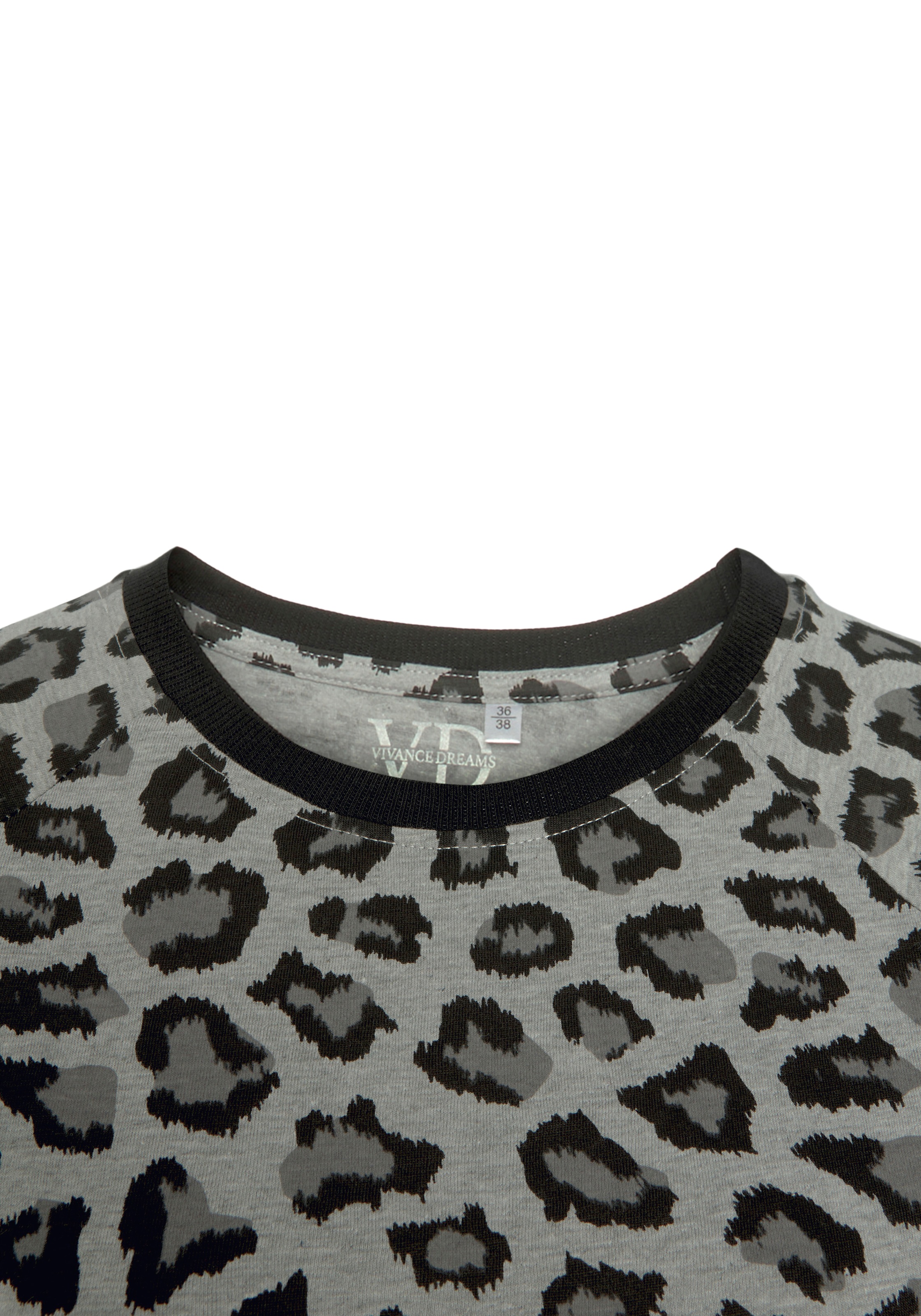 Vivance Dreams Pyjama, (2 tlg.), mit tonalem Animalprint