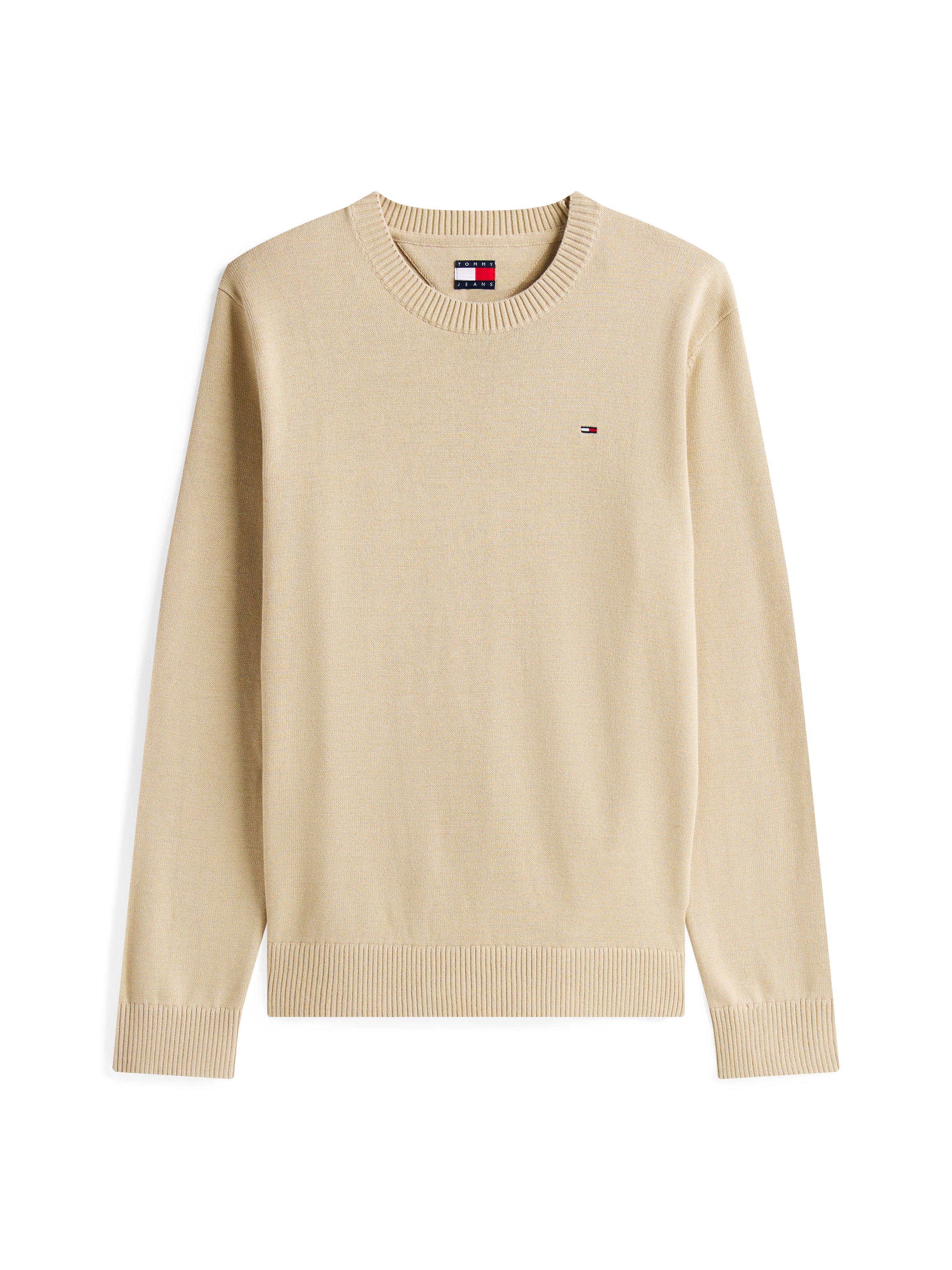 Tommy Jeans Rundhalspullover »TJM SLIM ESSENTIAL LIGHT SWEATER«, mit Flag-Patch