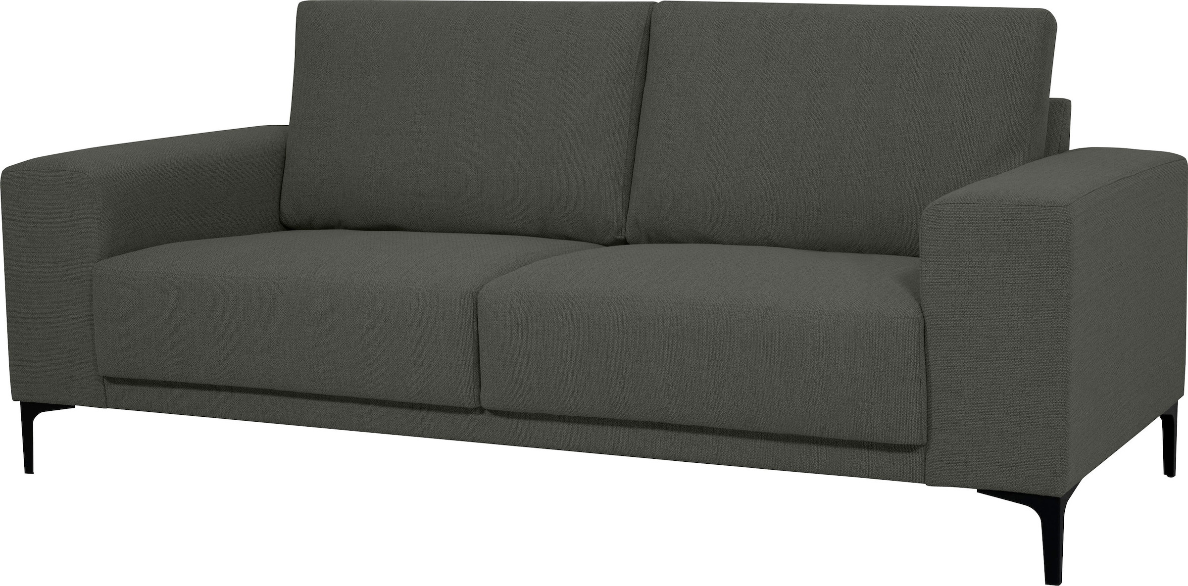 OTTO home 2-Sitzer »Xander« Breite 164 cm, Webstoff, Soft-Touch Chenille, schwarze Metallfüße