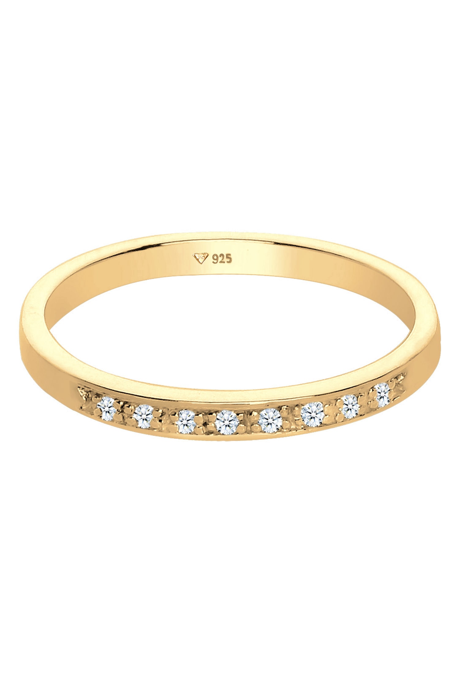 Elli DIAMONDS Verlobungsring »Ring Diamant (0.04 ct) Verlobung Beisteckring Silber«