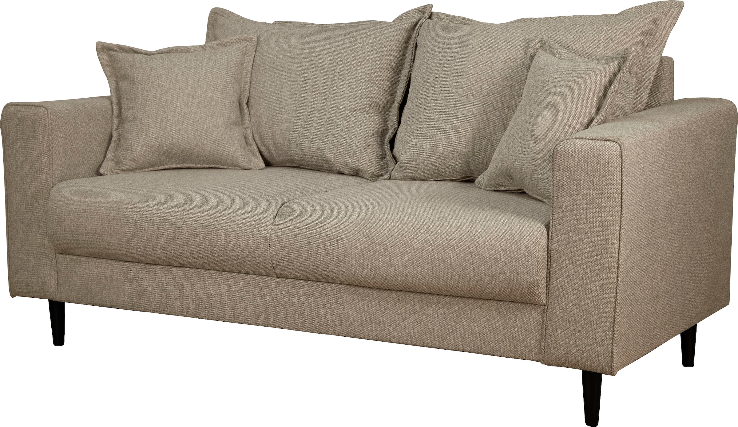 Home affaire 2-Sitzer »VEYRAS, hoher Sitzkomfort, Maße B/T/H: 162/84/76 cm«, mit Wellenunterfederung, incl. Rückenkissen und Zierkissen