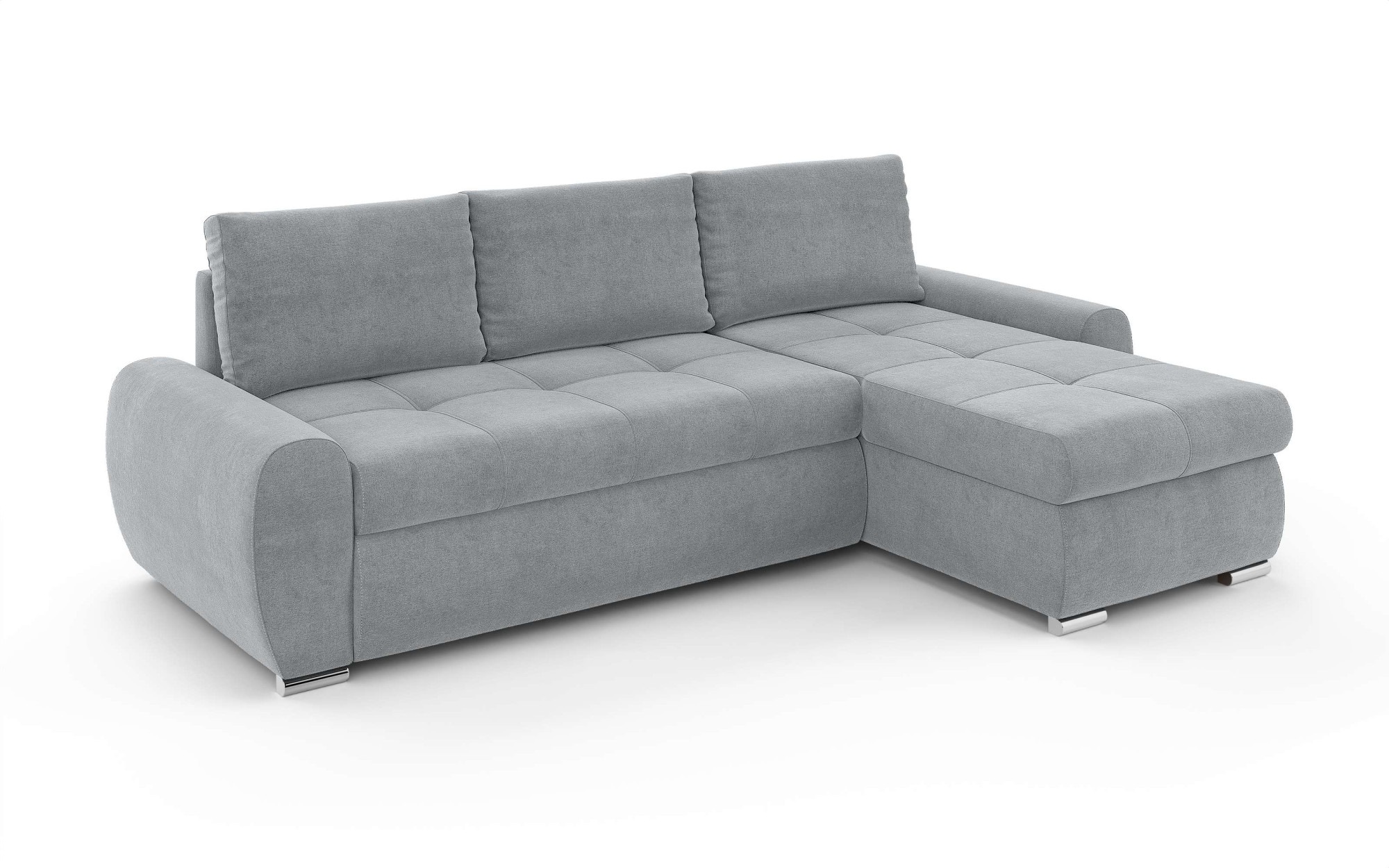 INOSIGN Ecksofa »HAVERHILL Schlafsofa mit Bettkasten, Maße B/H/T: 237/89/166 cm«, L-Form mit Recamiere links oder rechts bestellbar, Wellenunterfederung